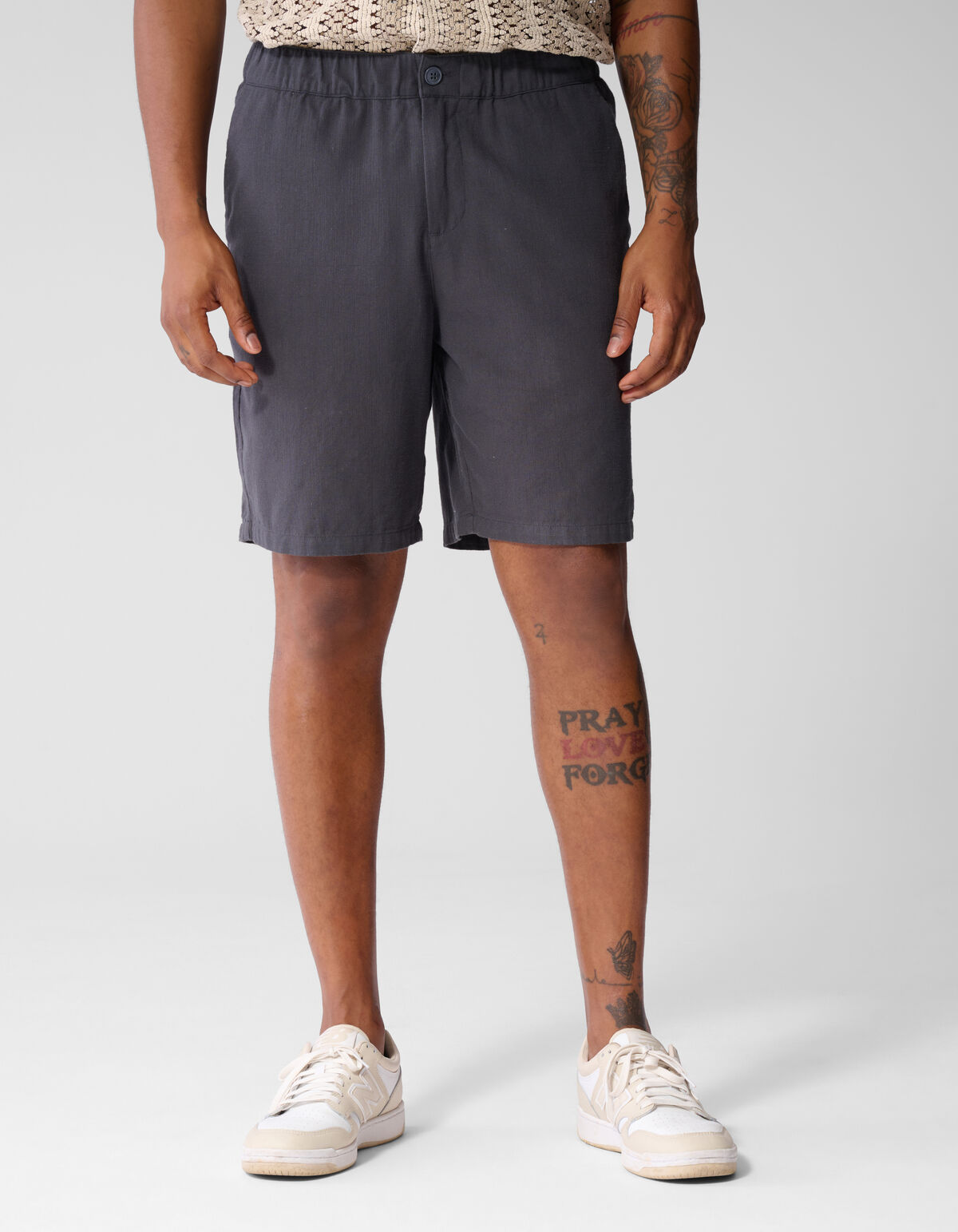 Structuur Short Donkergrijs SHOEBY MEN