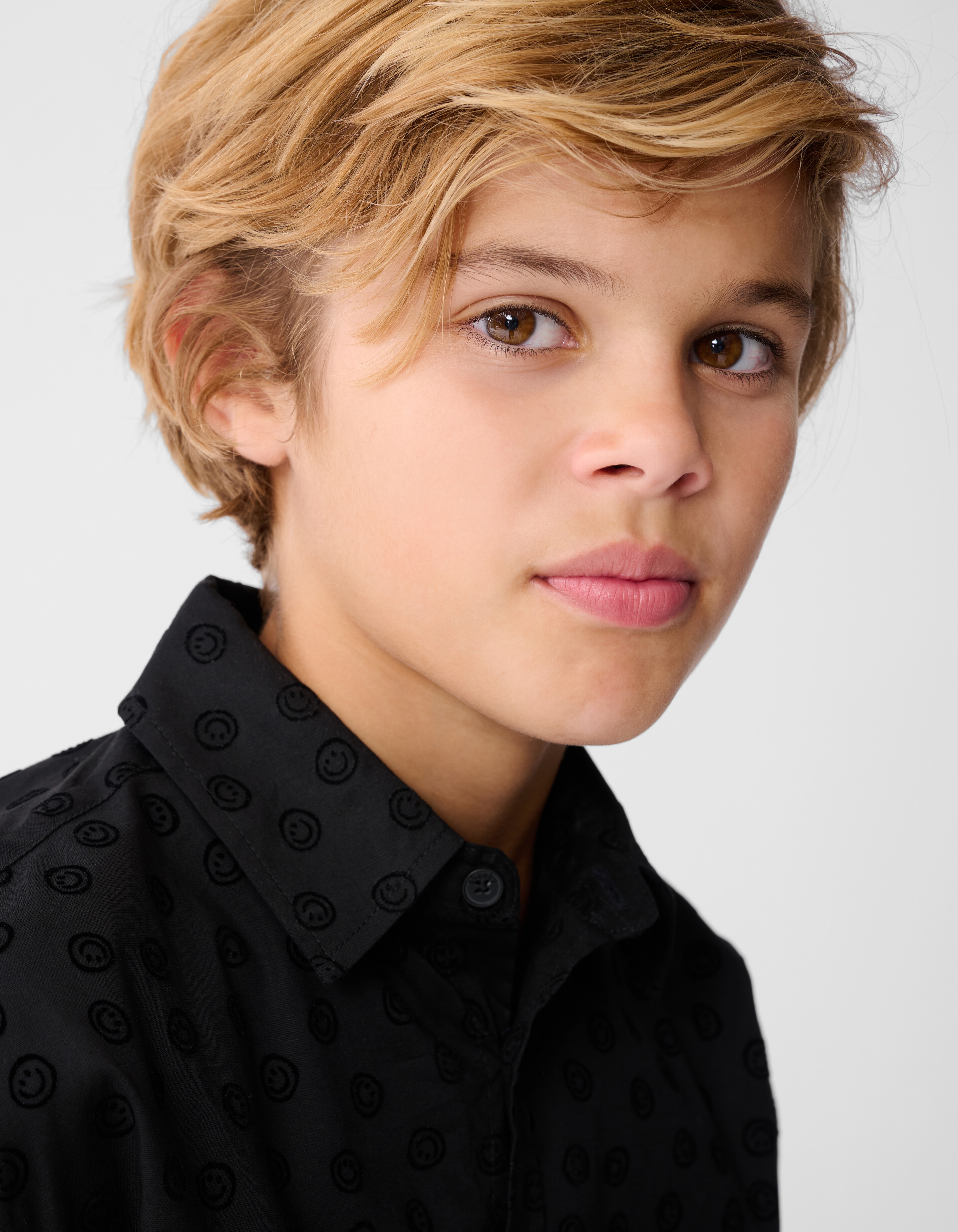 Smile Overhemd Zwart SHOEBY BOYS