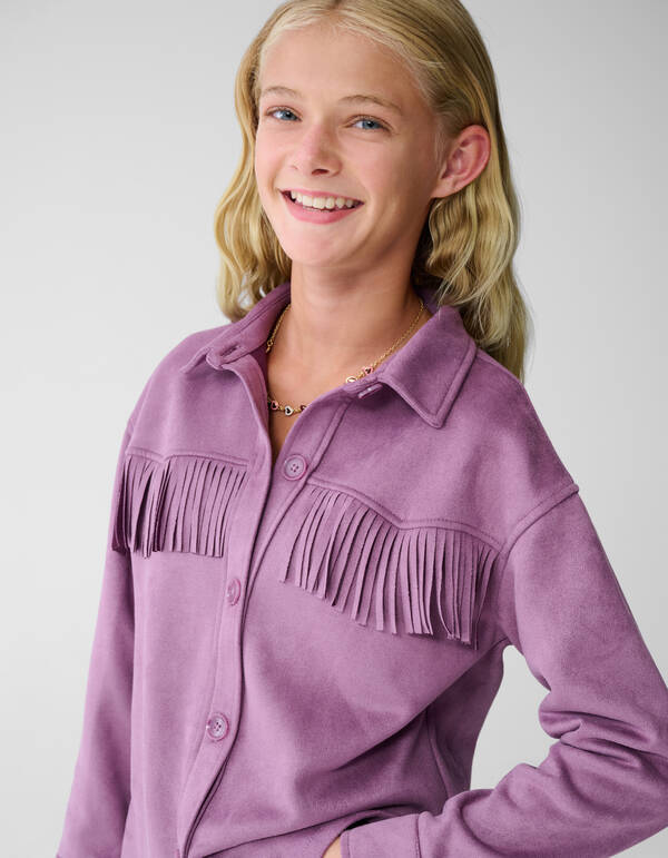 Suede Blouse Paars SHOEBY GIRLS