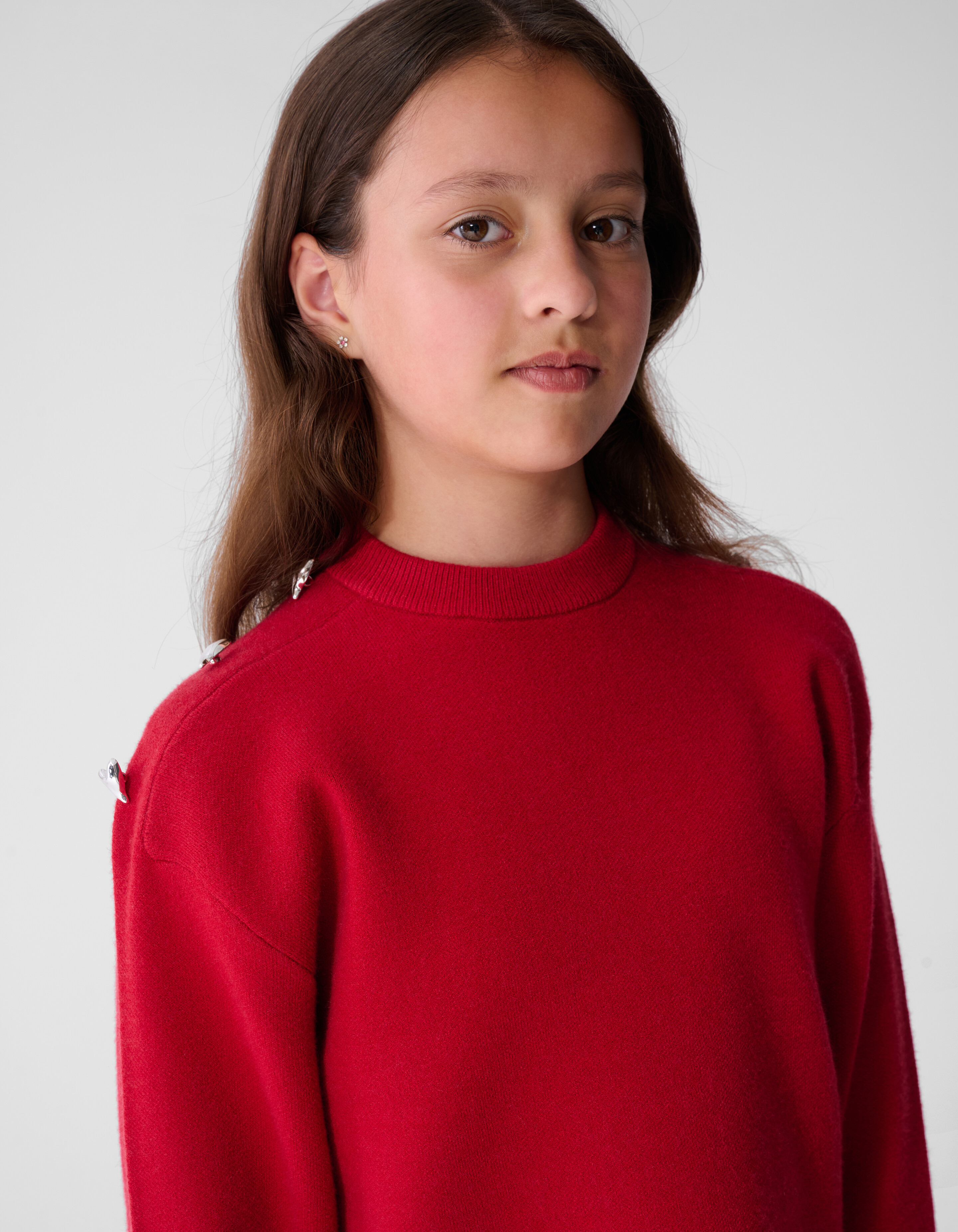 Fancy Button Trui Rood SHOEBY GIRLS