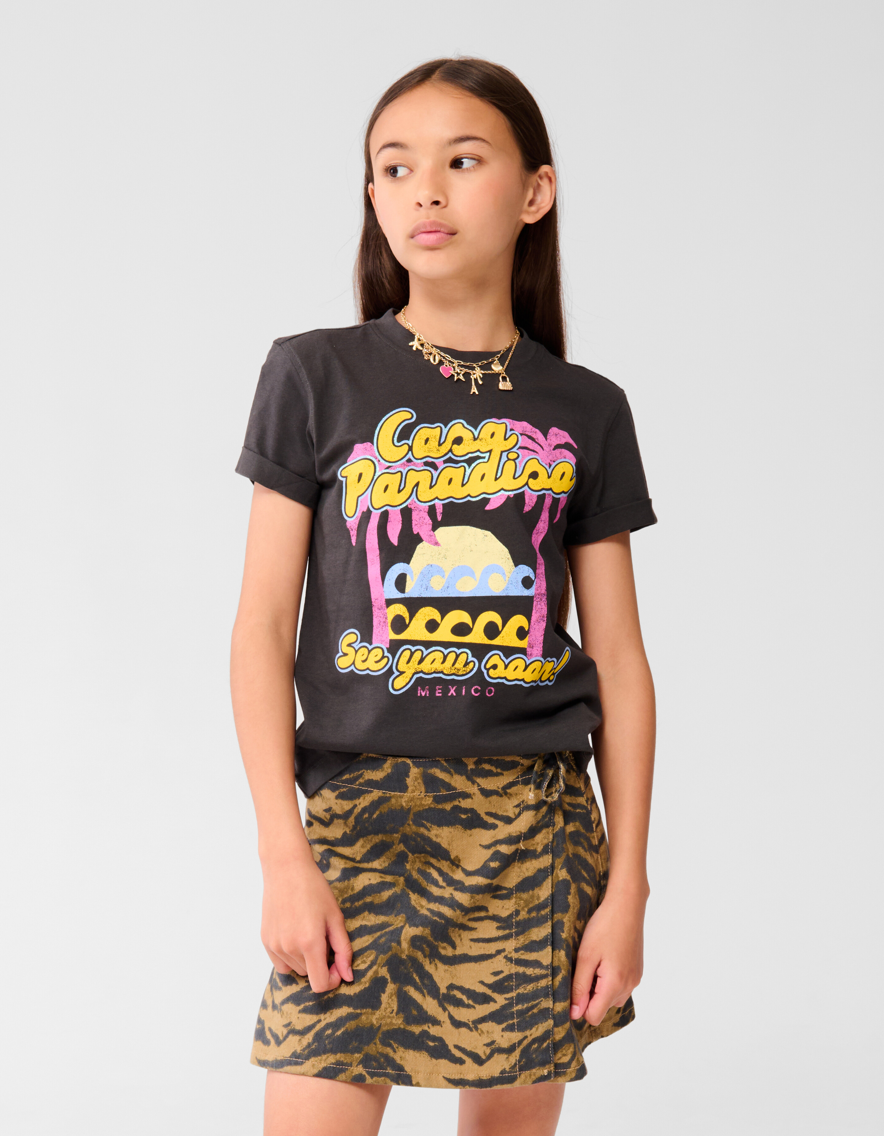 Summer Fave T-shirt Grijs SHOEBY GIRLS