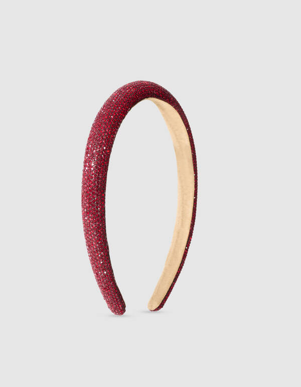 Strass Haarband Rood SHOEBY ACCESSOIRES
