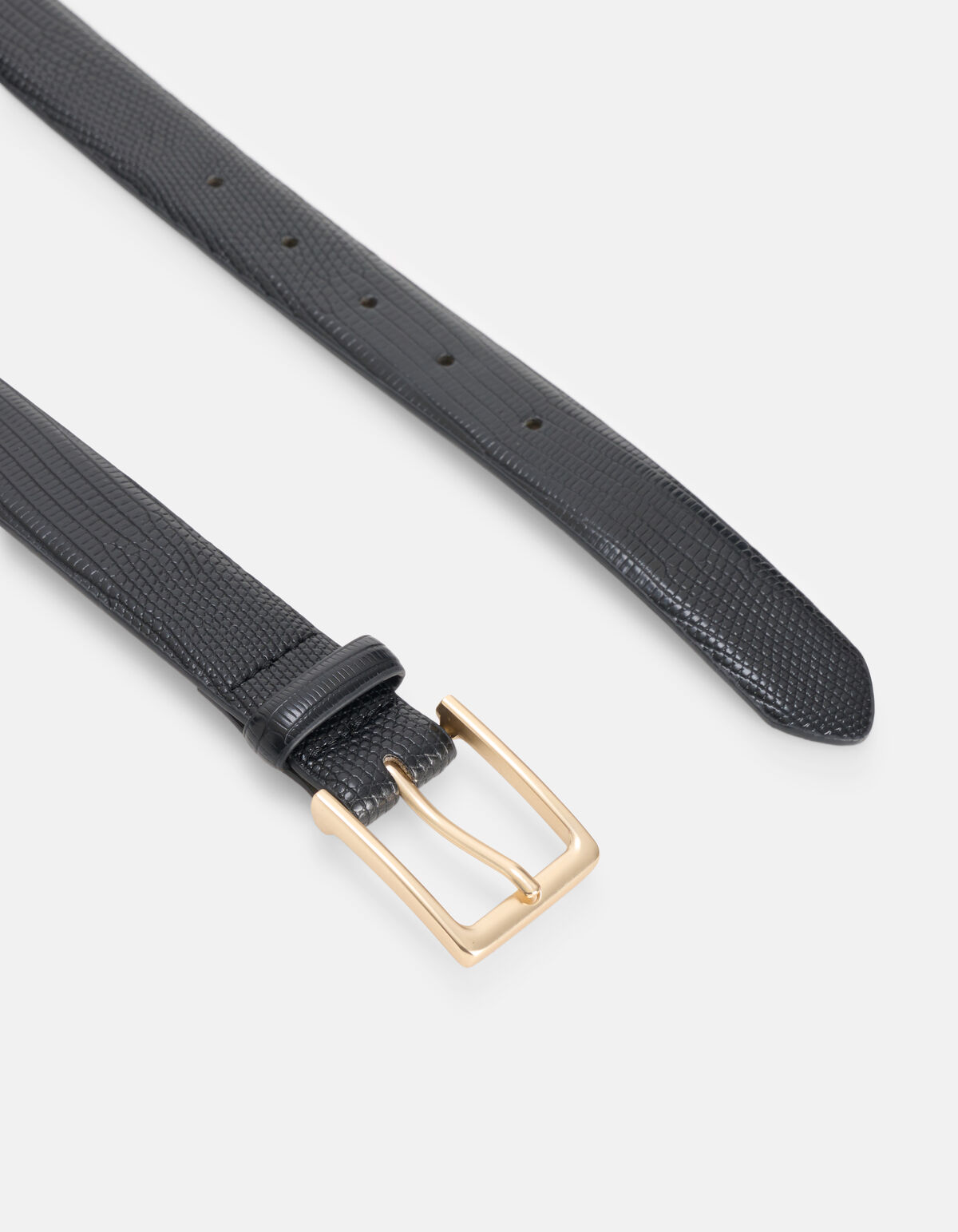 Klassieke Slangenprint Riem Zwart SHOEBY ACCESSOIRES