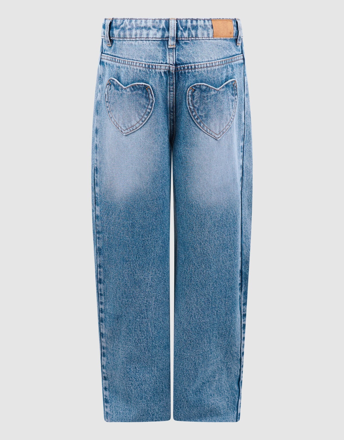 Pleated Wide Leg Fit Jeans Blauw SHOEBY GIRLS