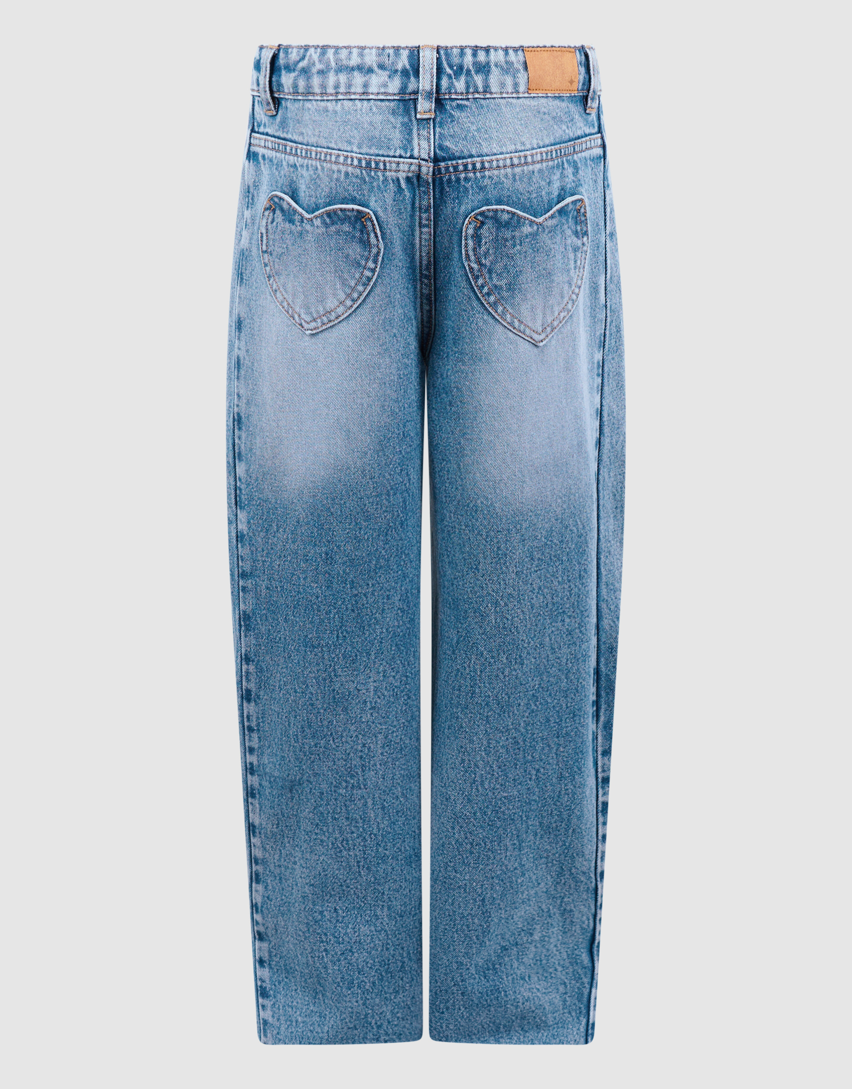 Pleated Wide Leg Fit Jeans Blauw SHOEBY GIRLS