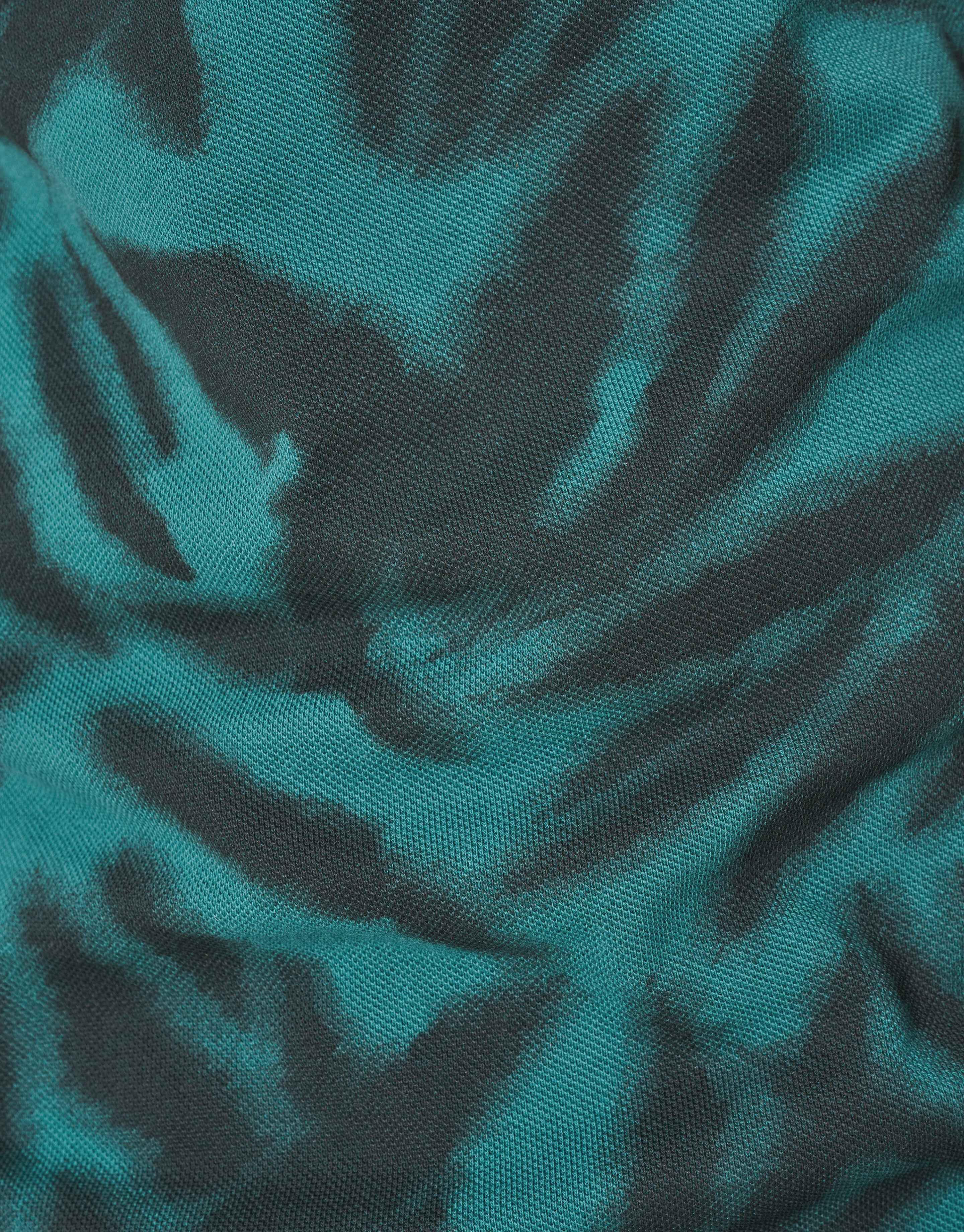 Leaf Print Polo Turquoise SHOEBY MEN