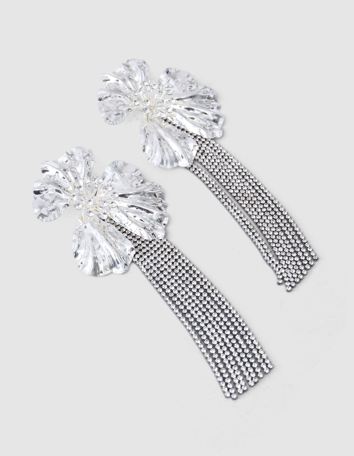 Statement Bloem Oorbellen Zilver SHOEBY ACCESSOIRES