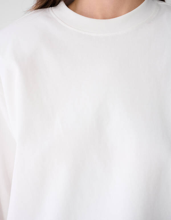 Oversized Basic Longsleeve Top Wit SHOEBY WOMEN
