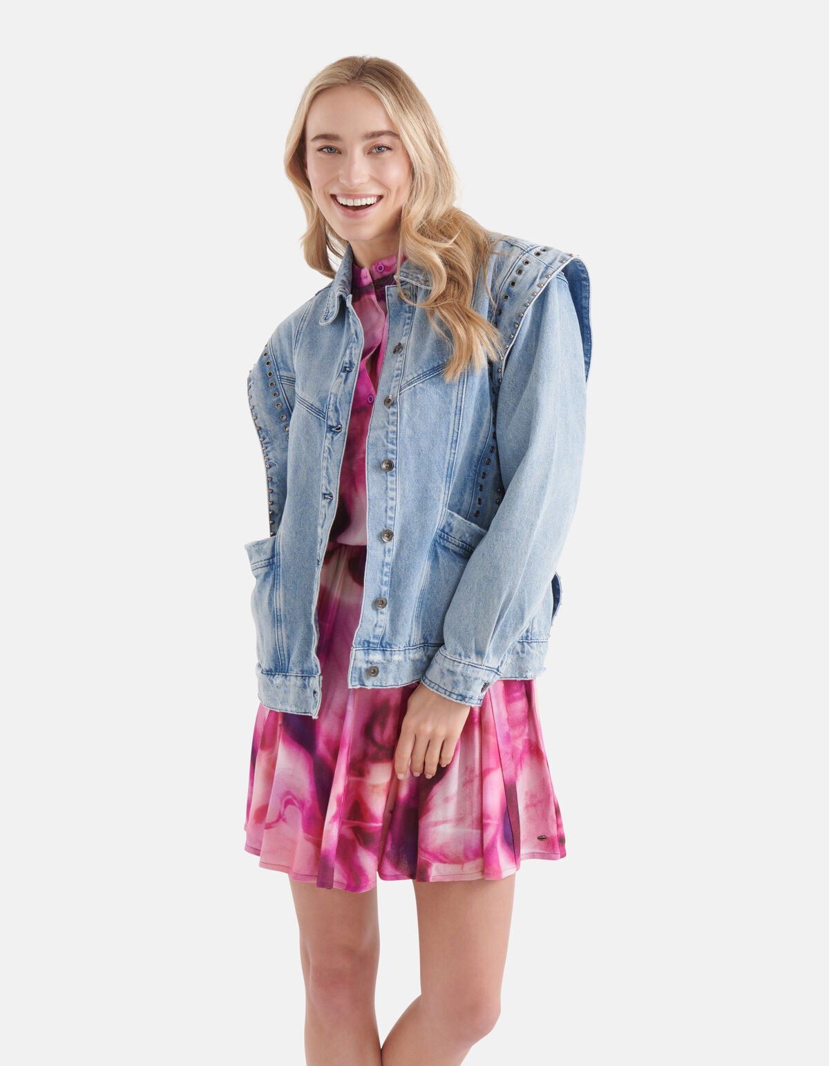 Destroyed Spijkerjack Blauw By Nicolette SHOEBY WOMEN