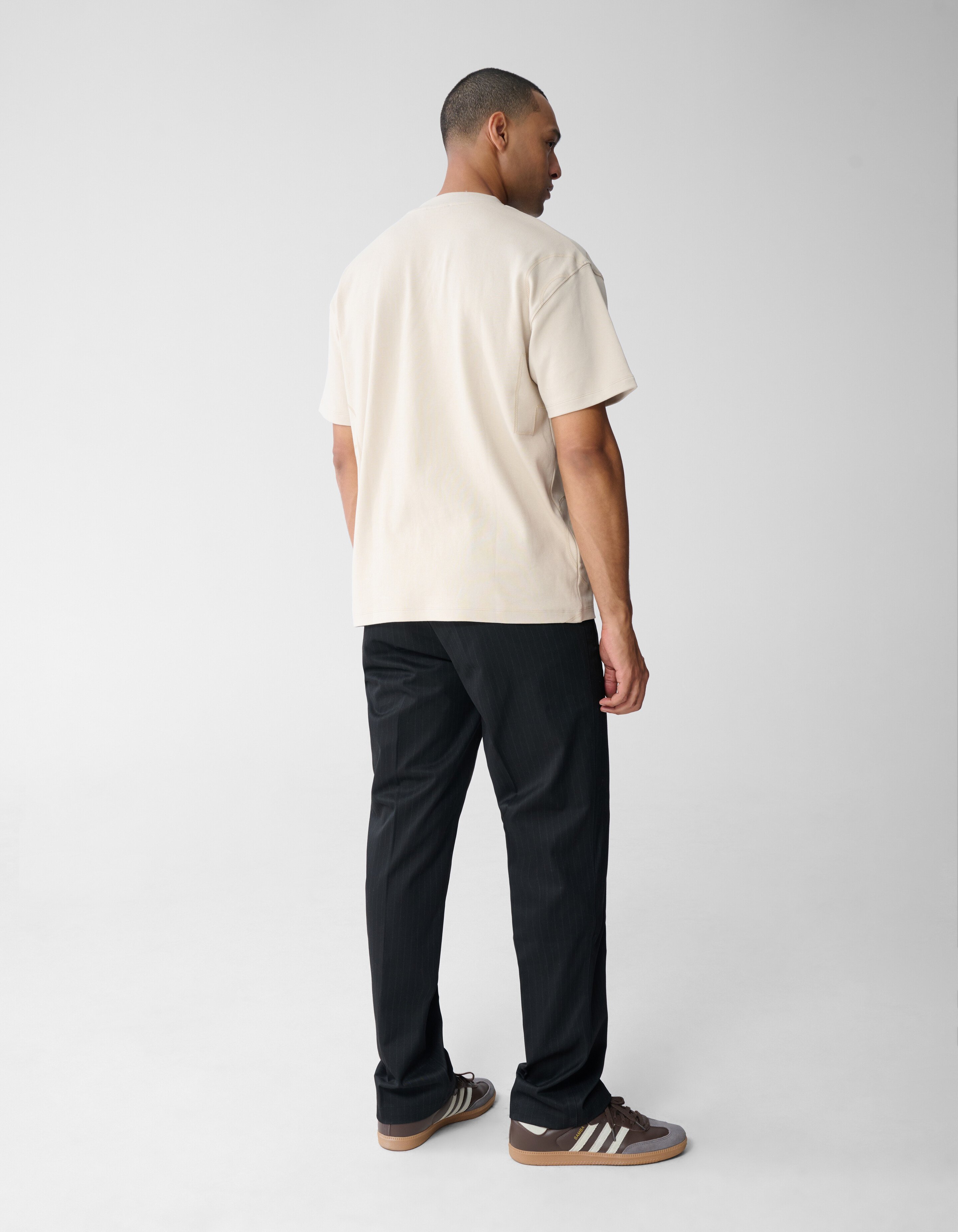 Spark Logo Print T-shirt Beige SHOEBY MEN