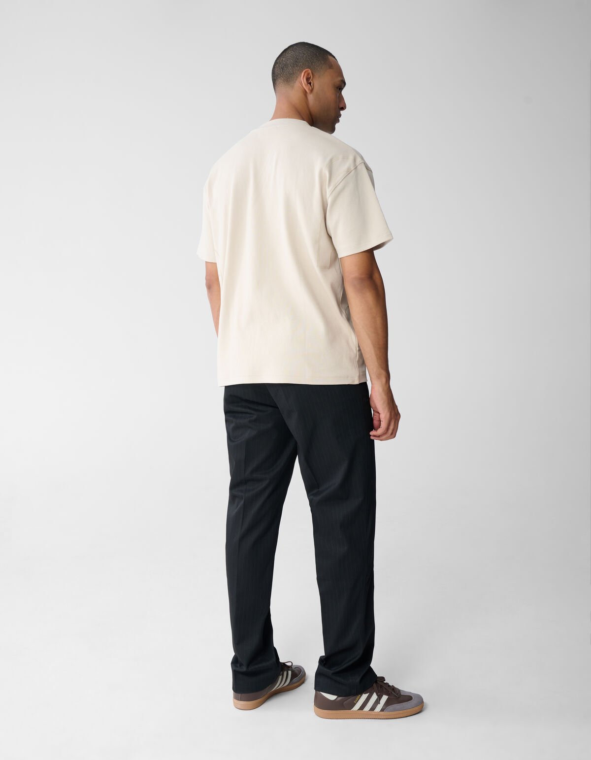 Spark Logo Print T-shirt Beige SHOEBY MEN