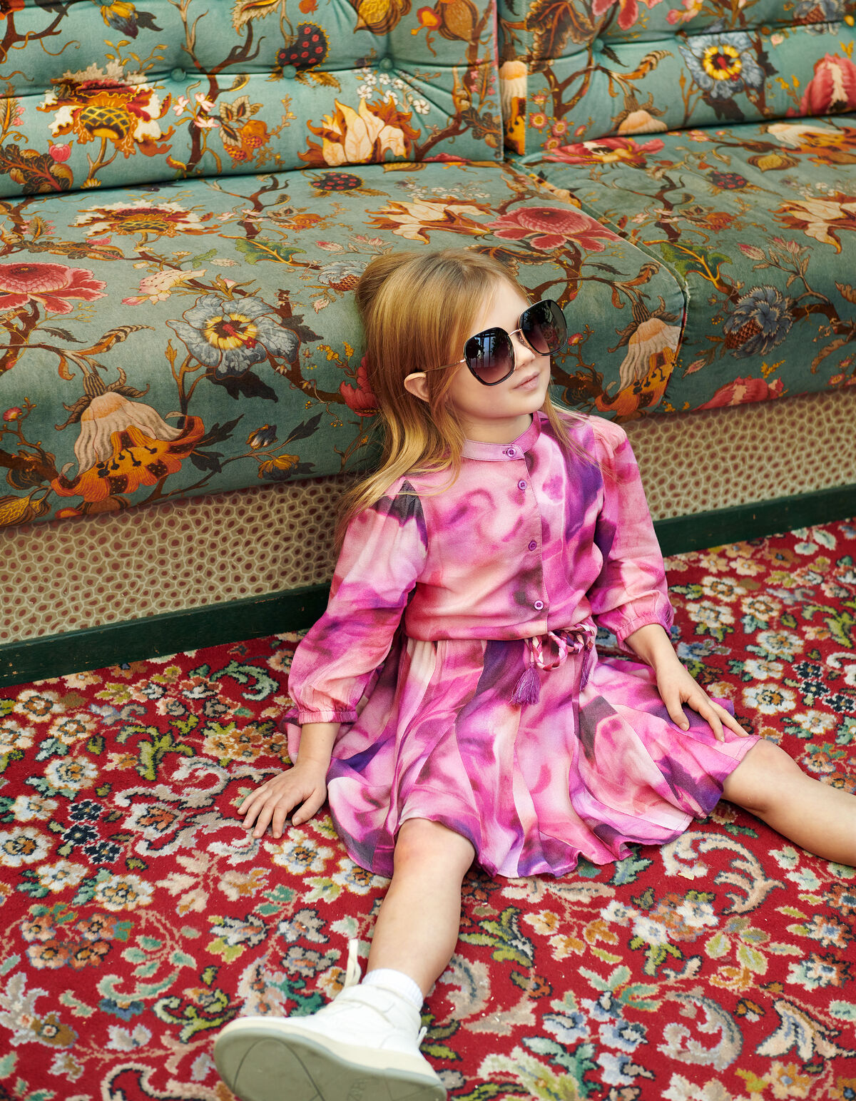 Tie Dye Print Jurk Roze SHOEBY GIRLS