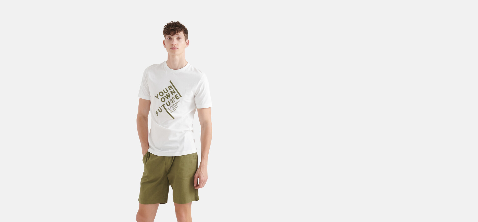 Artwork T-shirt Wit SHOEBY MEN