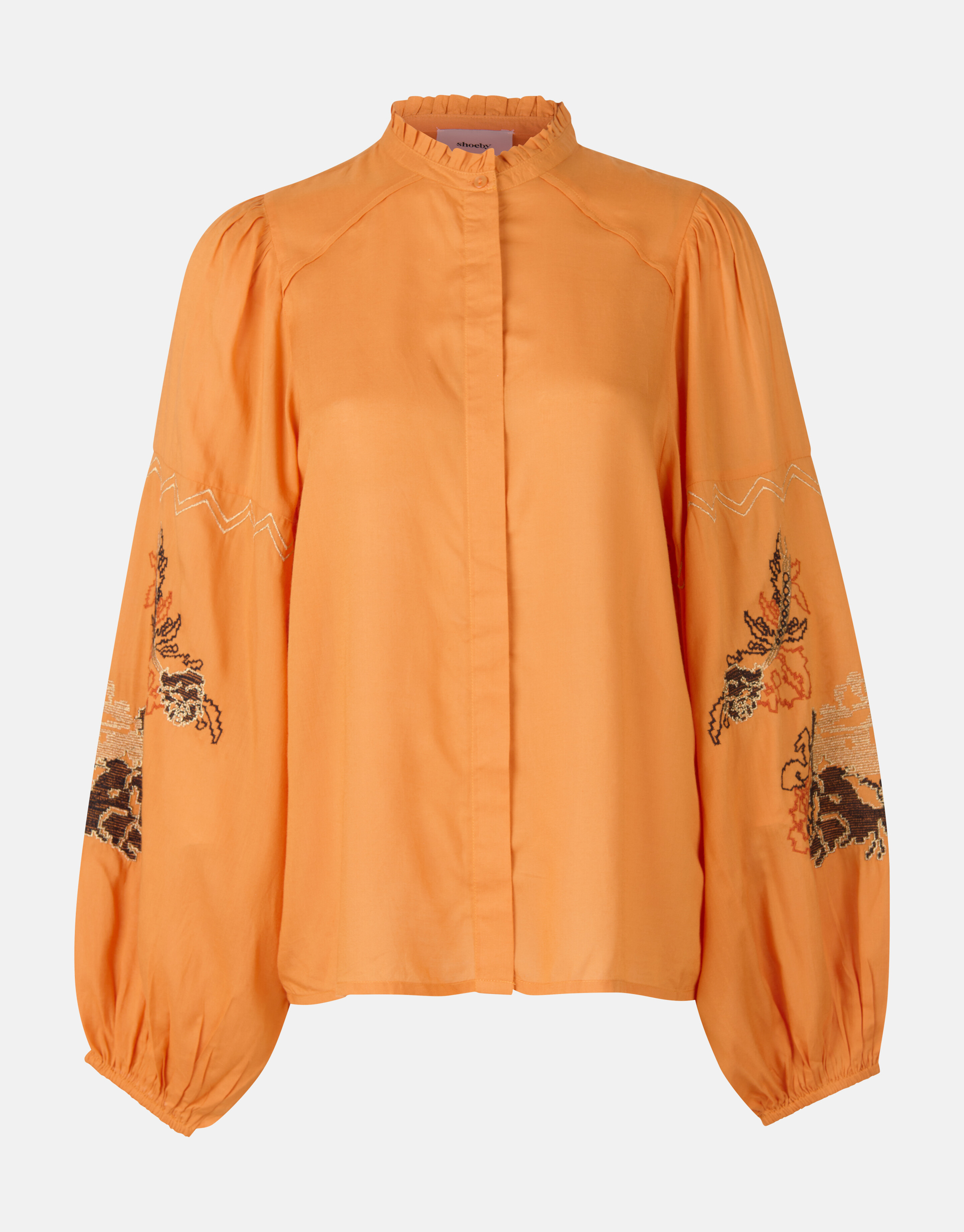 Geborduurde Blouse Oranje By Mieke SHOEBY WOMEN