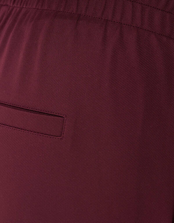 Basis Wide Leg Broek Donkerrood SHOEBY WOMEN