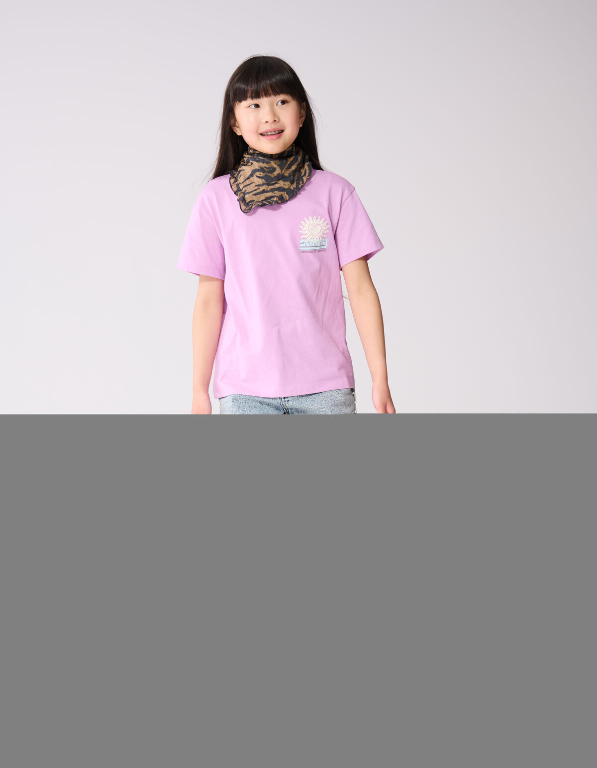 Sun Artwork T-shirt Paars SHOEBY GIRLS