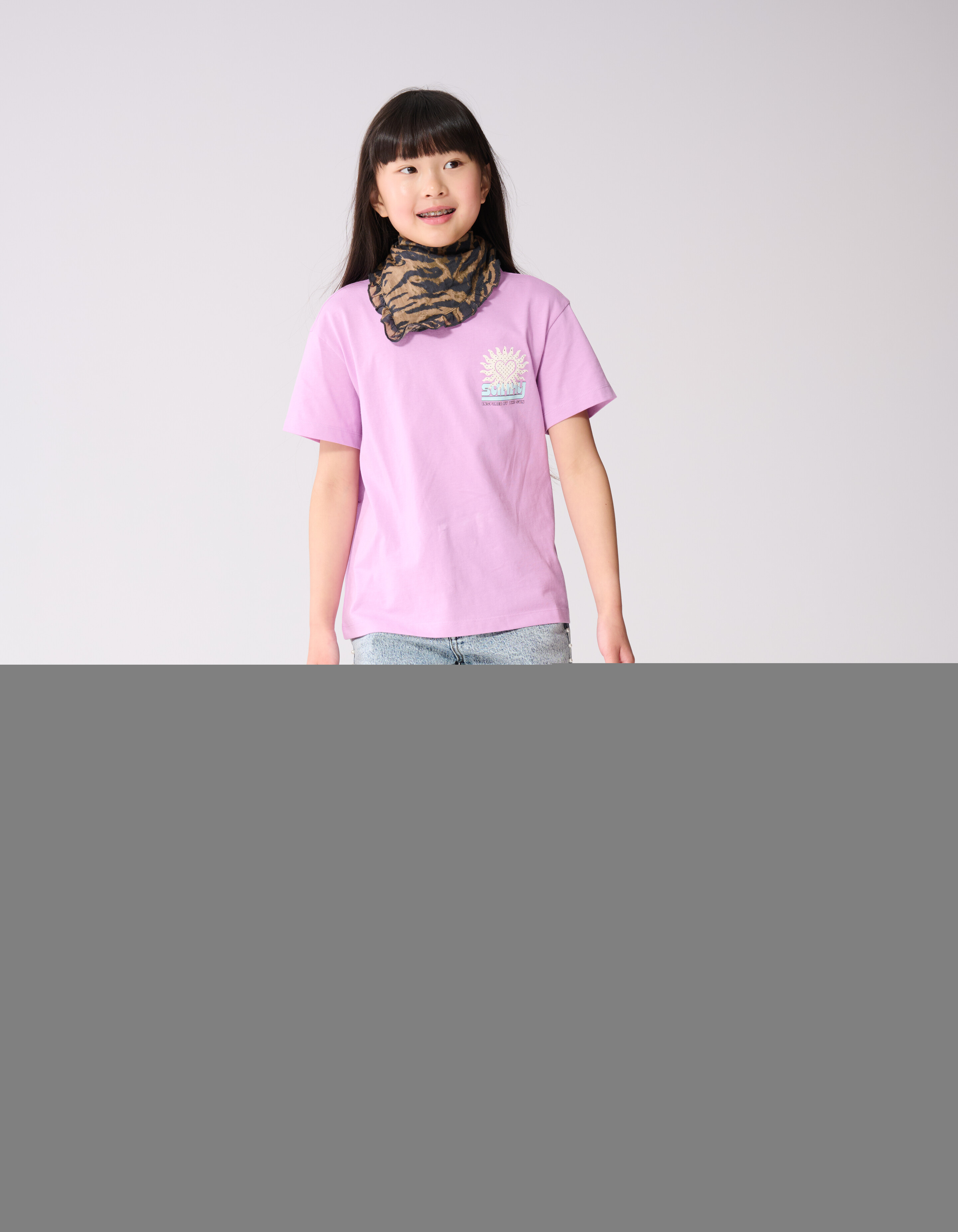 Sun Artwork T-shirt Paars SHOEBY GIRLS