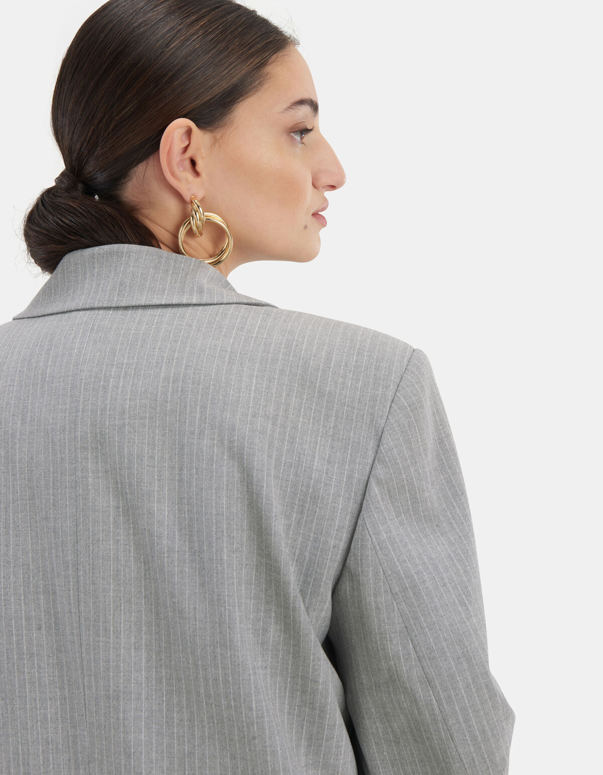 Pinstripe Blazer Lichtgrijs EKSEPT