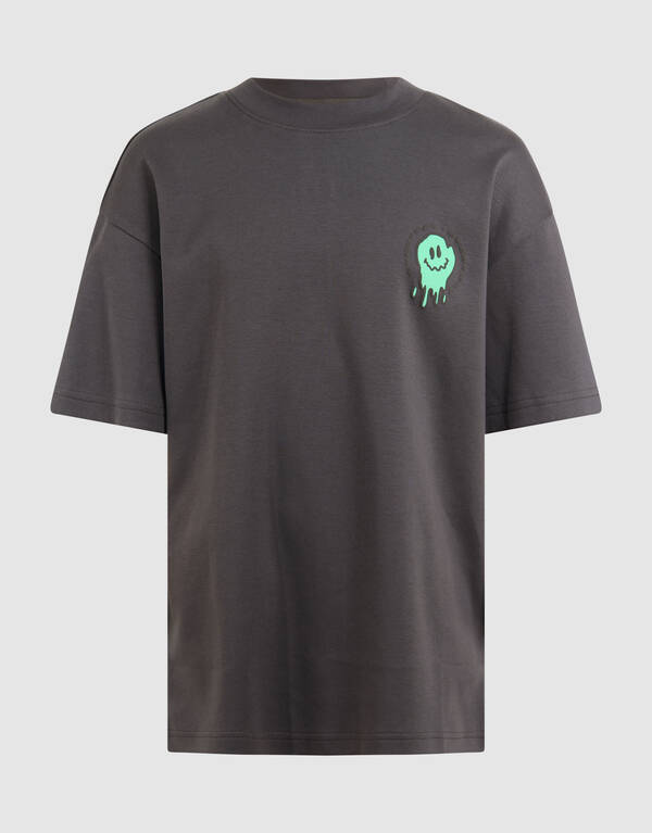 Color Smiley T-shirt Donkergrijs SHOEBY BOYS