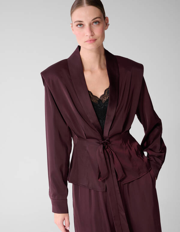 Getailleerde Blouse Donkerrood By Mieke SHOEBY WOMEN