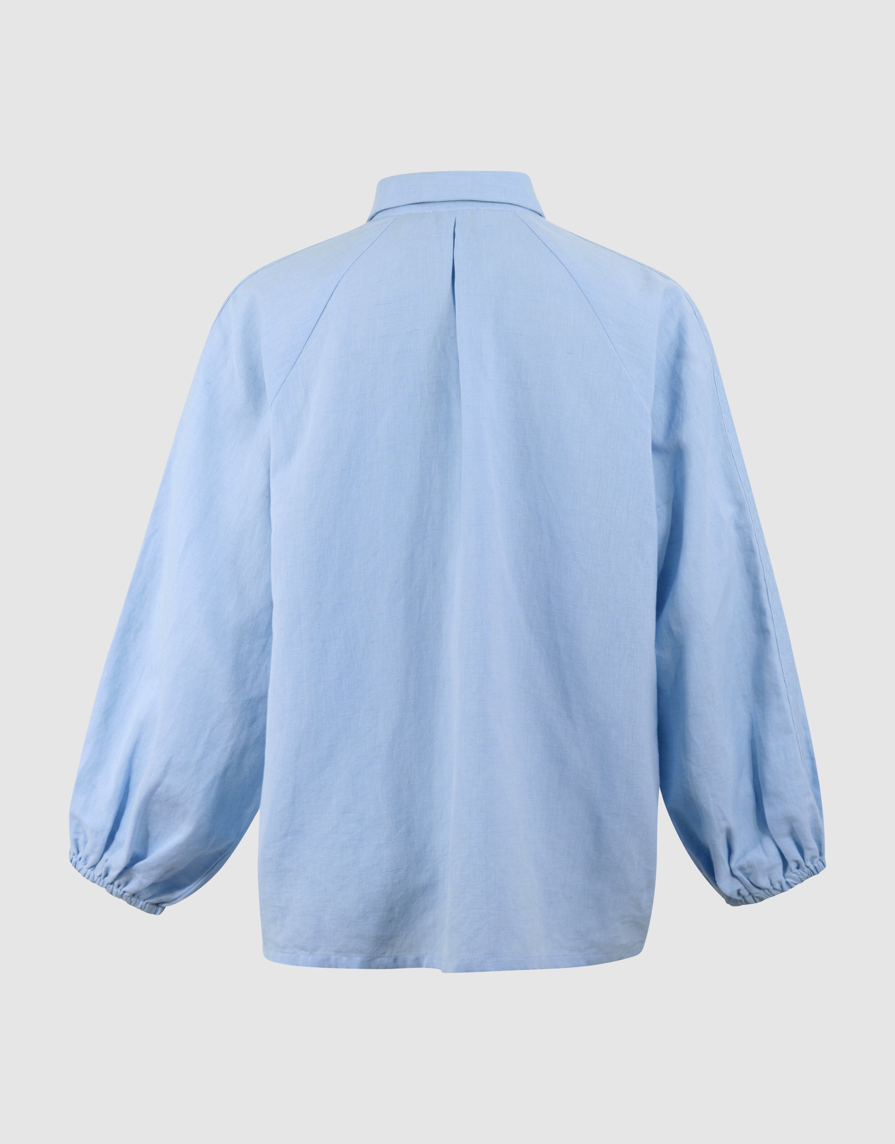 Pleated Embroidery Blouse Lichtblauw By Mieke SHOEBY WOMEN