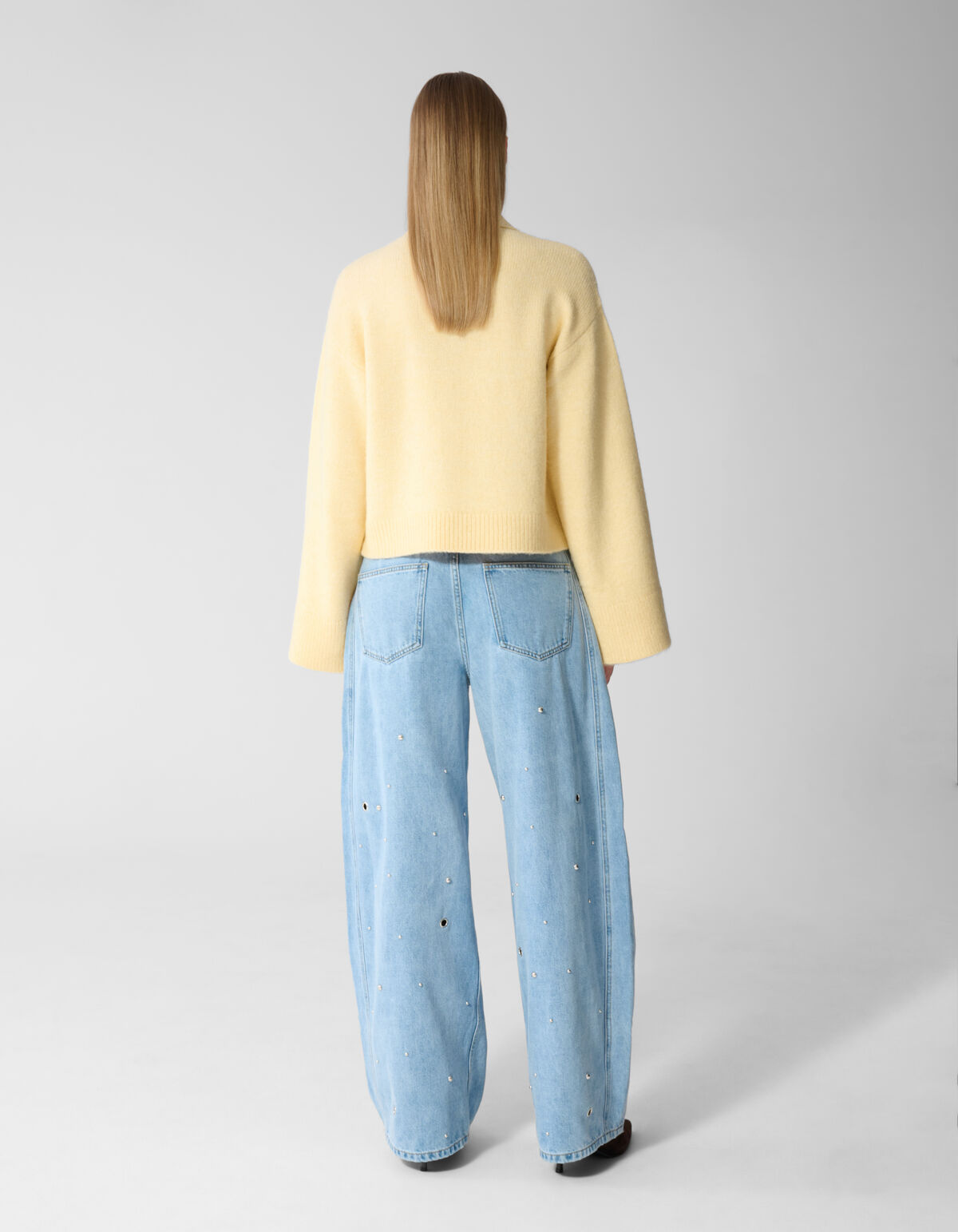 Studded Baggy Fit Jeans Blauw SHOEBY WOMEN