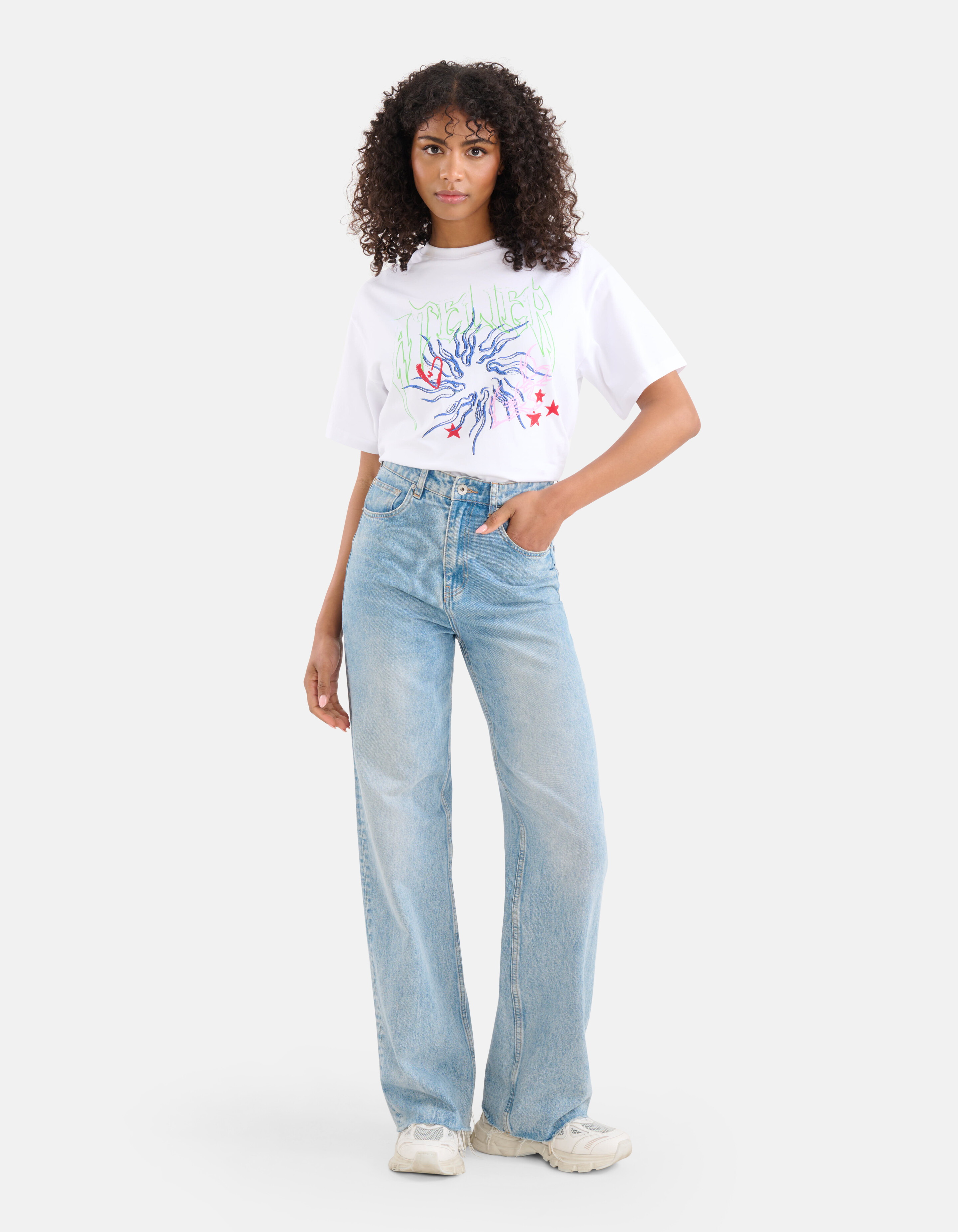 Artwork T-shirt Wit SHOEBY WOMEN