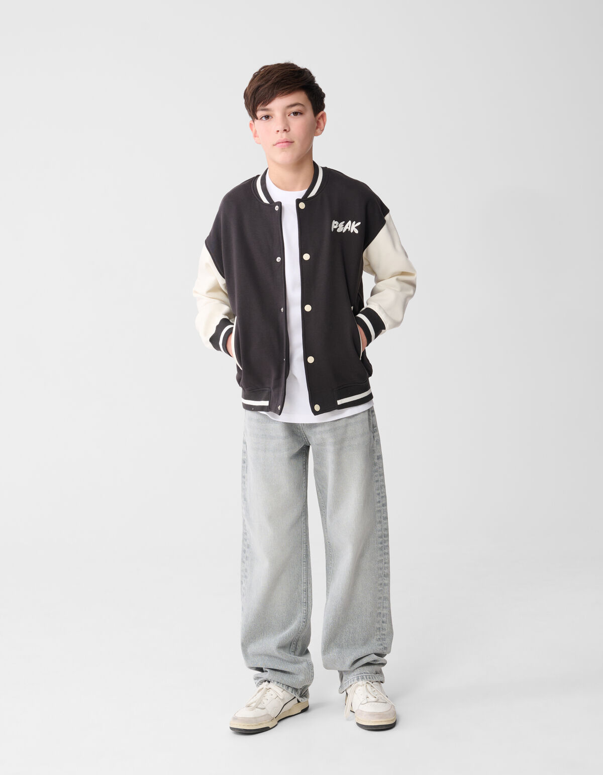 Varsity Bomber Jack Donkergrijs SHOEBY BOYS