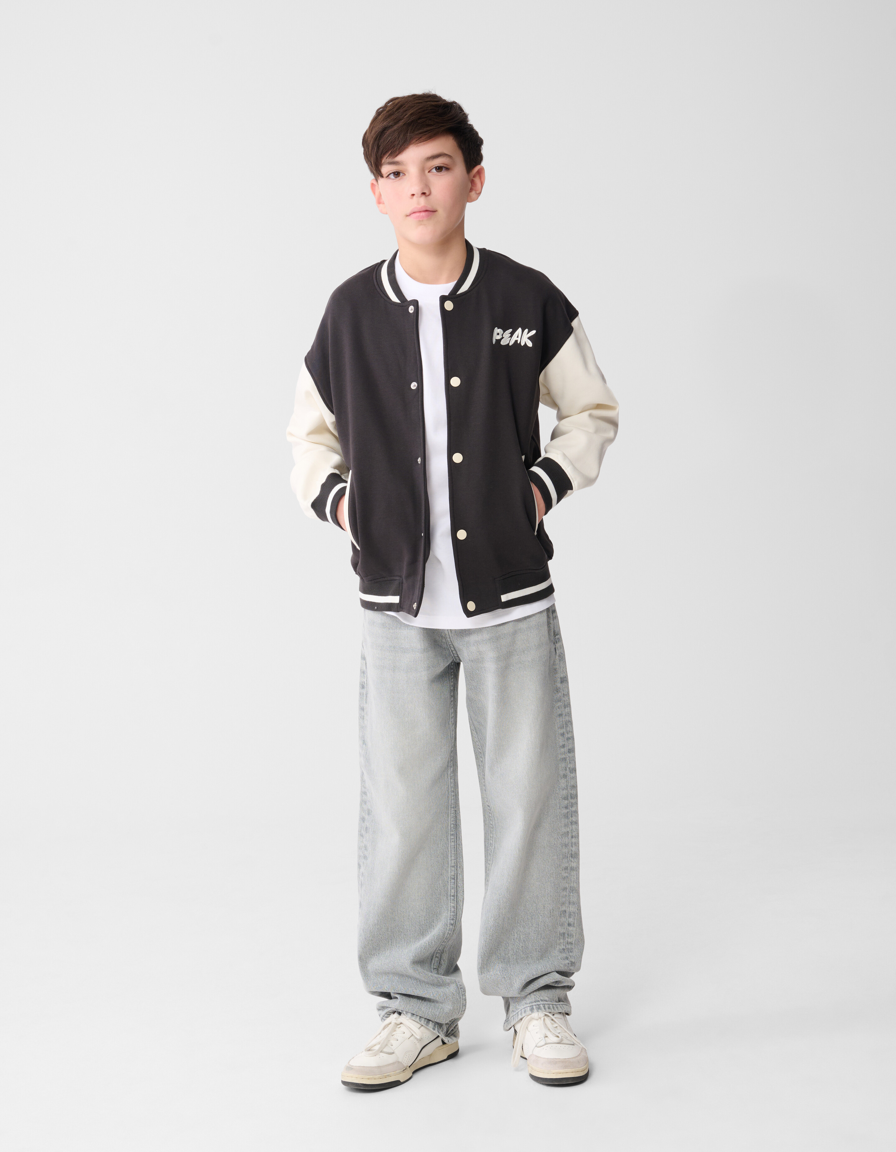 Varsity Bomber Jack Donkergrijs SHOEBY BOYS