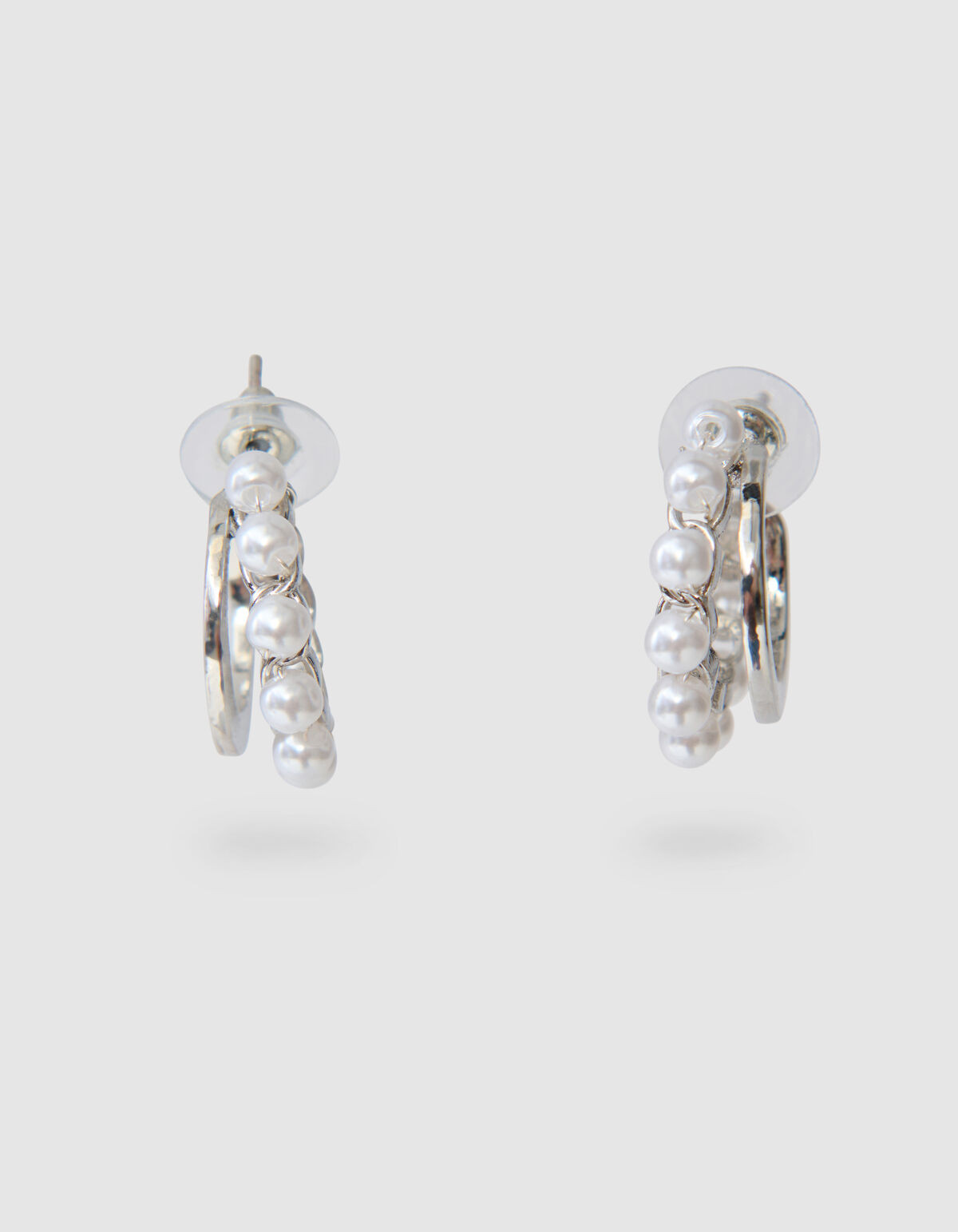 Pearl Hoop Oorbellen Zilver SHOEBY ACCESSOIRES
