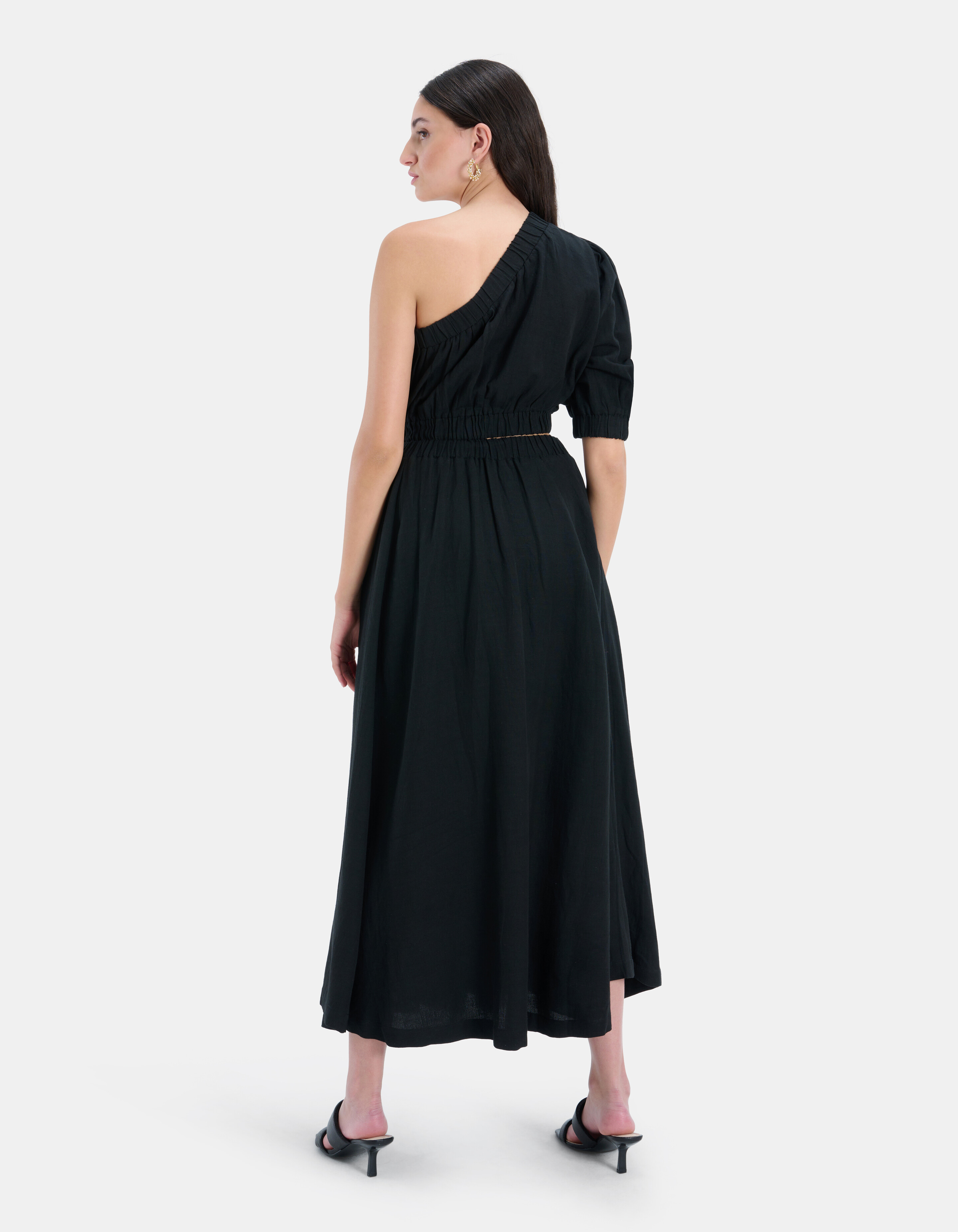 Linen Solid Jurk EKSEPT