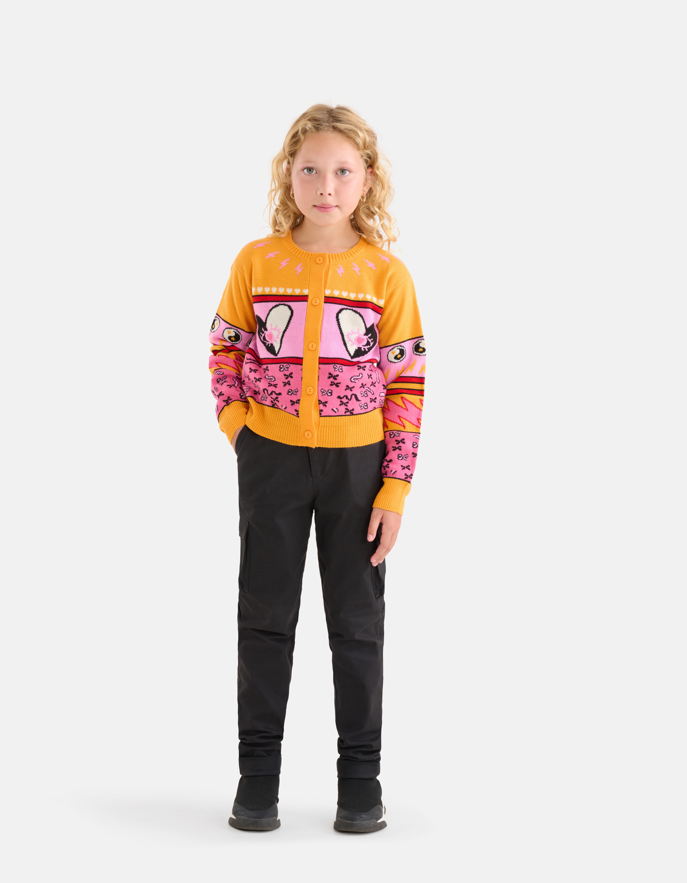 Grafisch Vest Oranje SHOEBY GIRLS