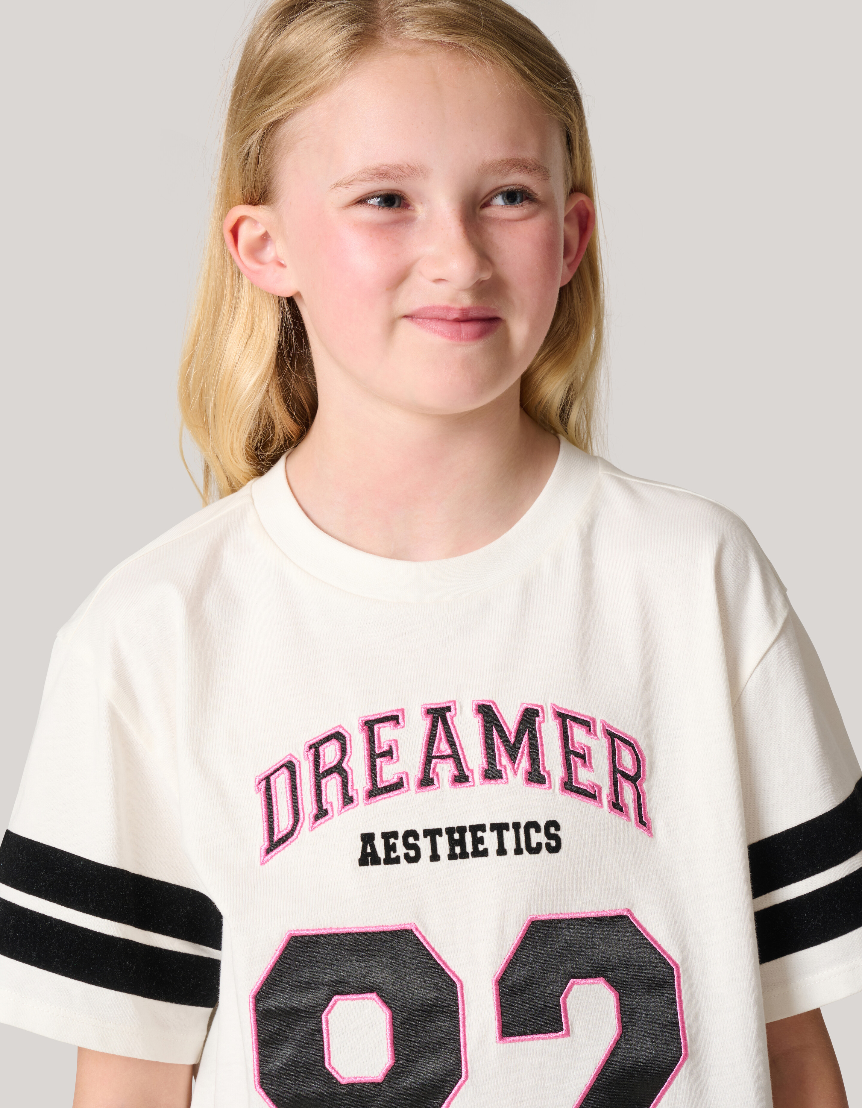 Varsity T-shirt Gebroken Wit SHOEBY GIRLS