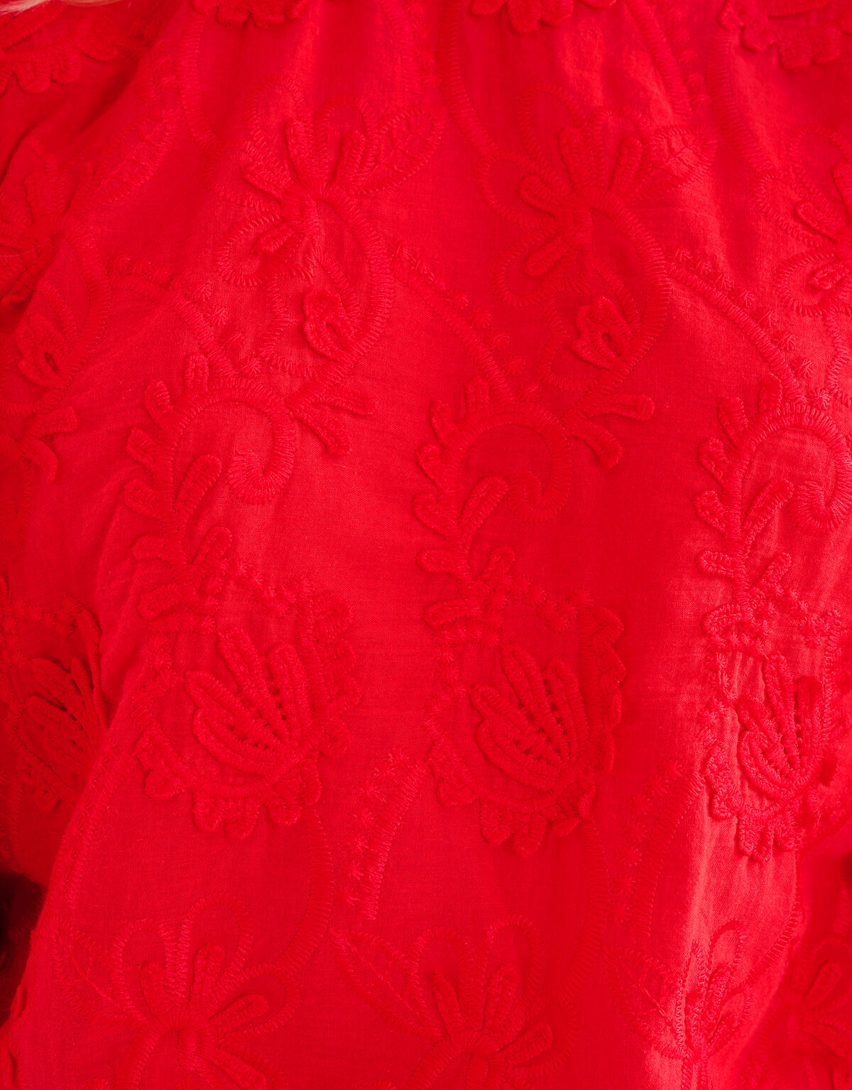 Embroidery Top Rood SHOEBY WOMEN