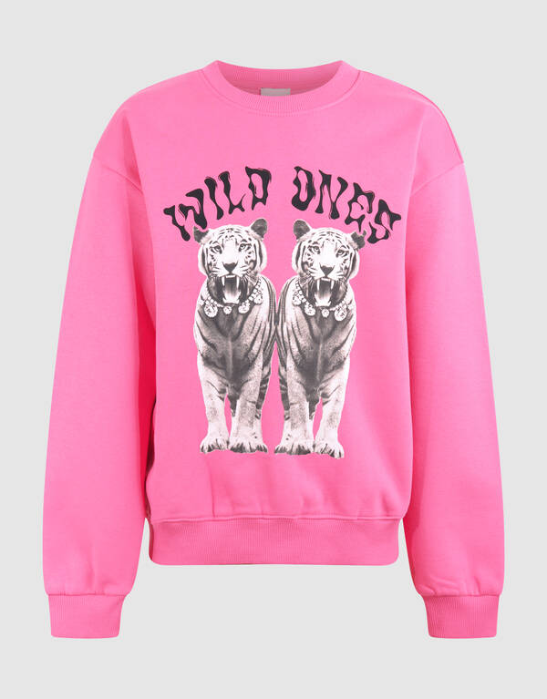 Tijger Artwork Sweater Roze SHOEBY GIRLS