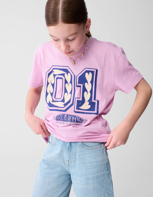 Athletics Artwork T-shirt Roze SHOEBY GIRLS