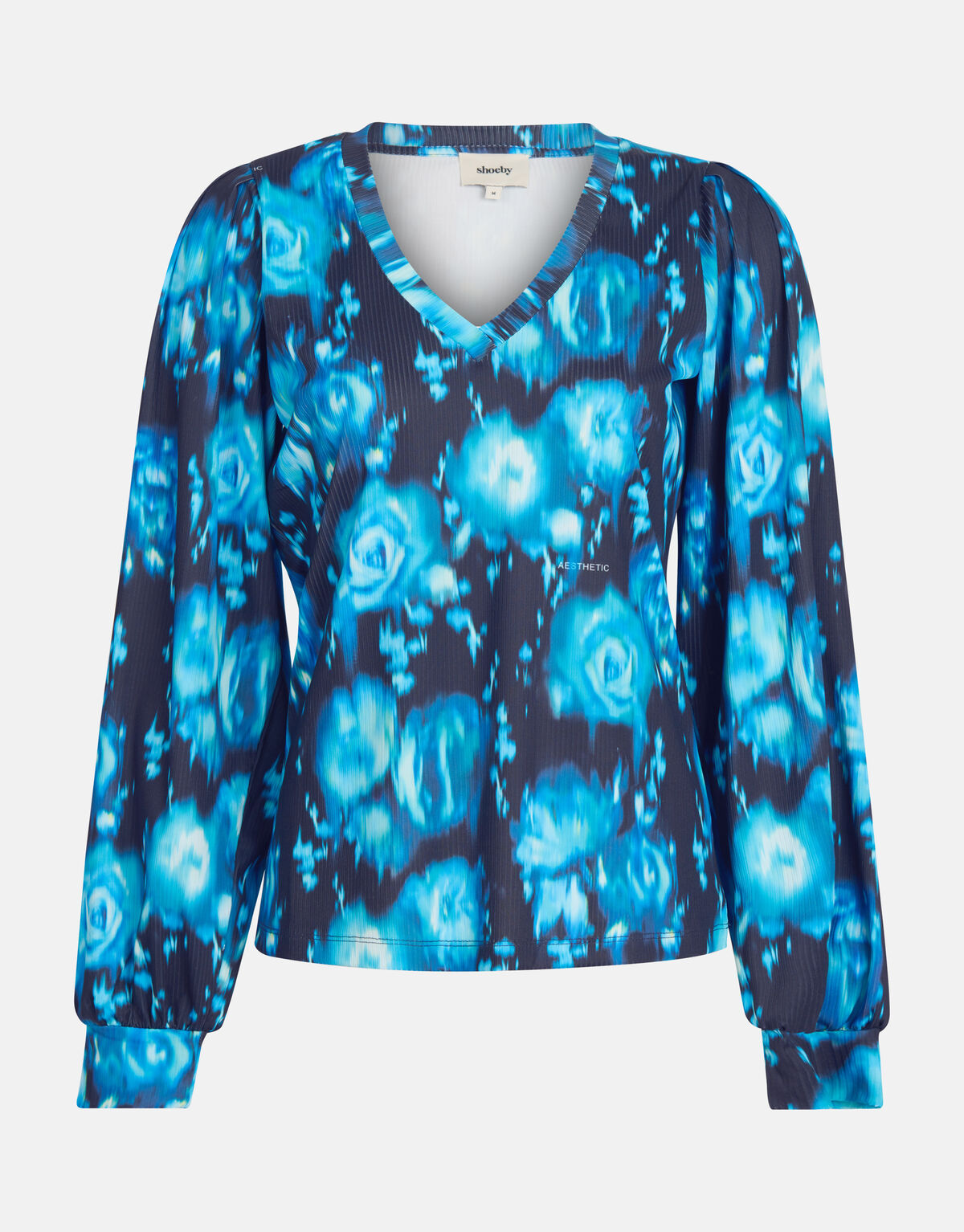 Rib Jersey Longsleeve Blauw SHOEBY WOMEN