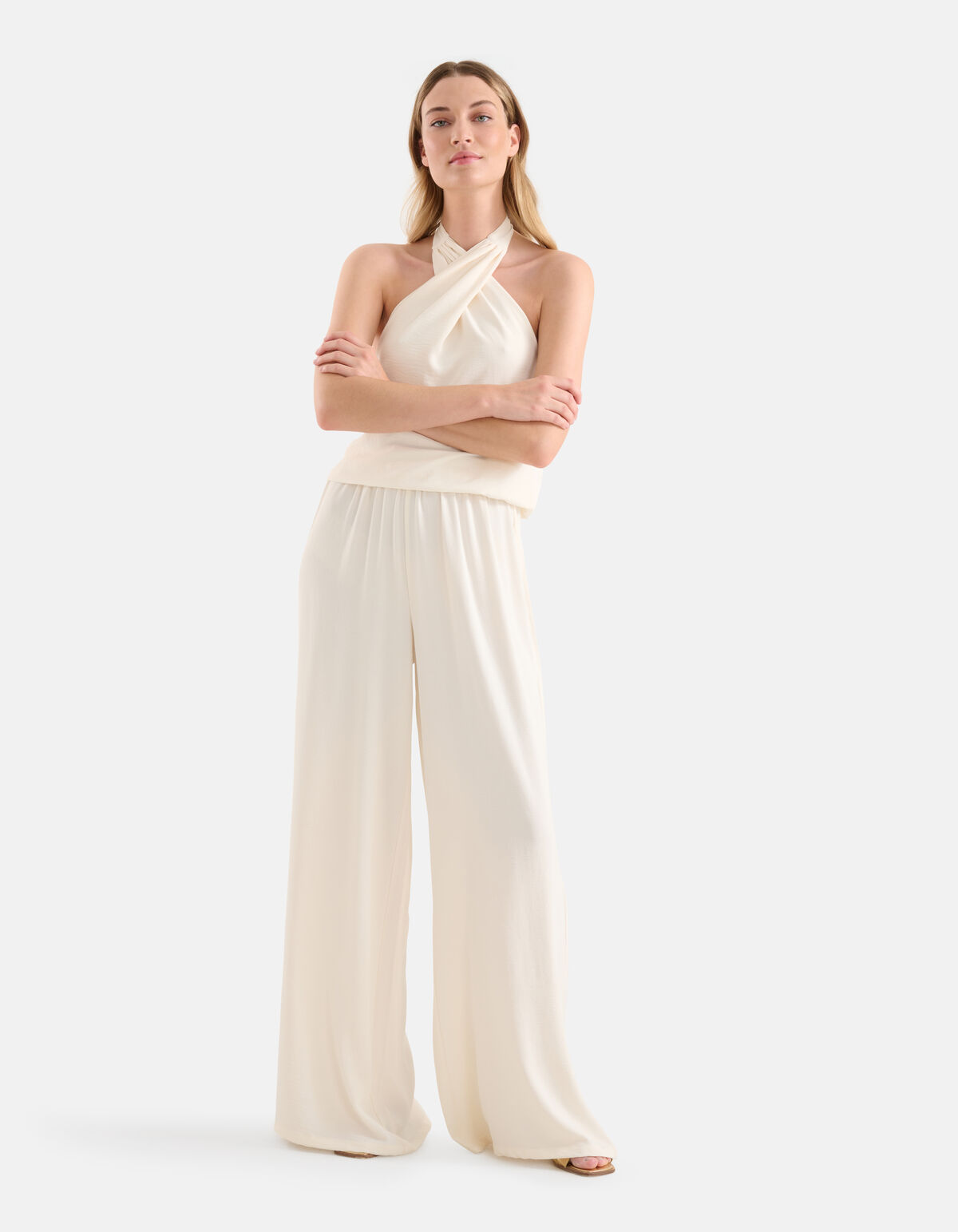 Halter Top Gebroken Wit SHOEBY WOMEN