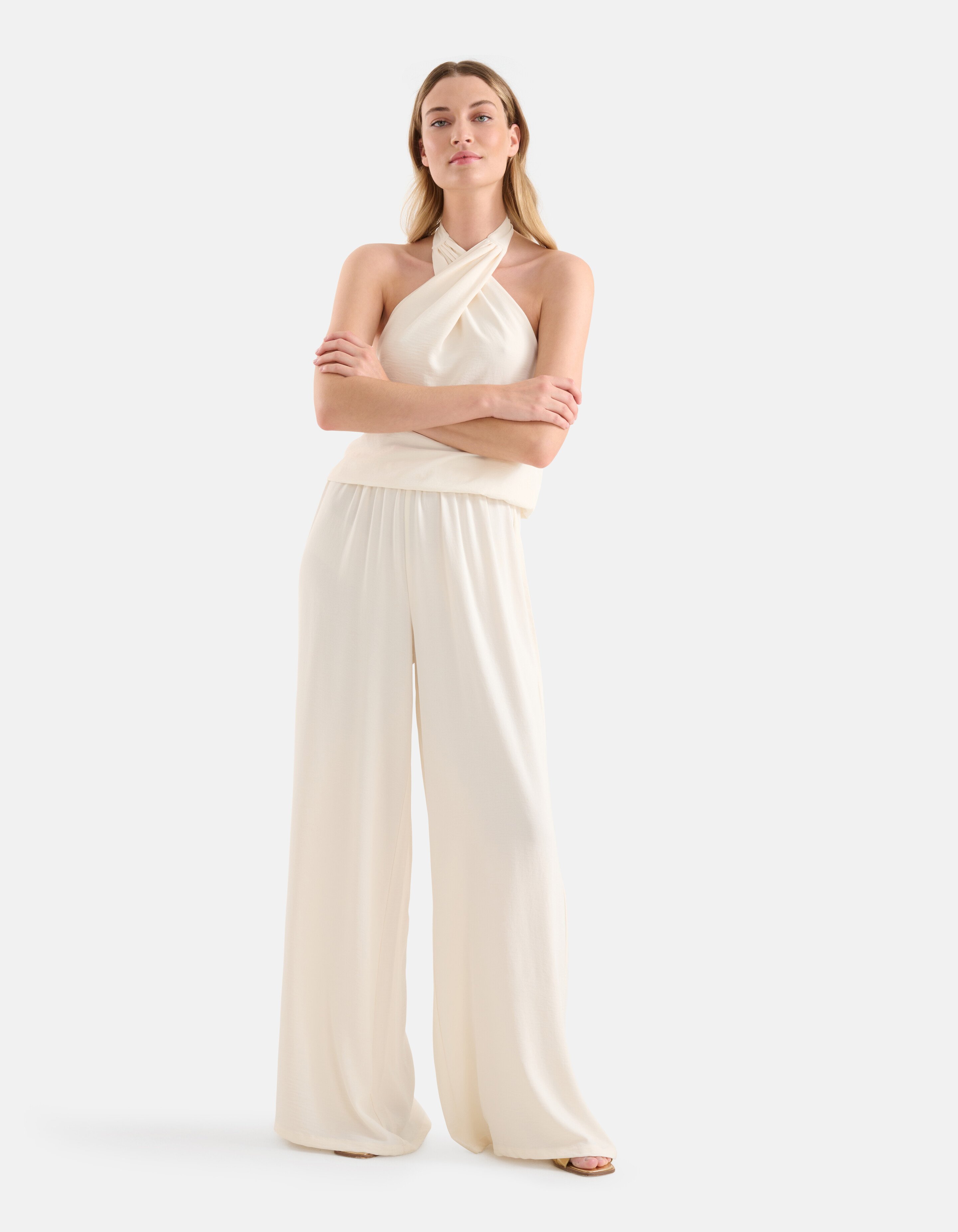 Halter Top Gebroken Wit SHOEBY WOMEN
