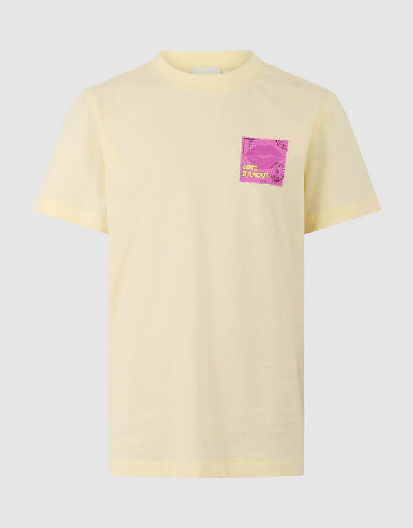 Poststamp Artwork T-shirt Lichtgeel SHOEBY GIRLS