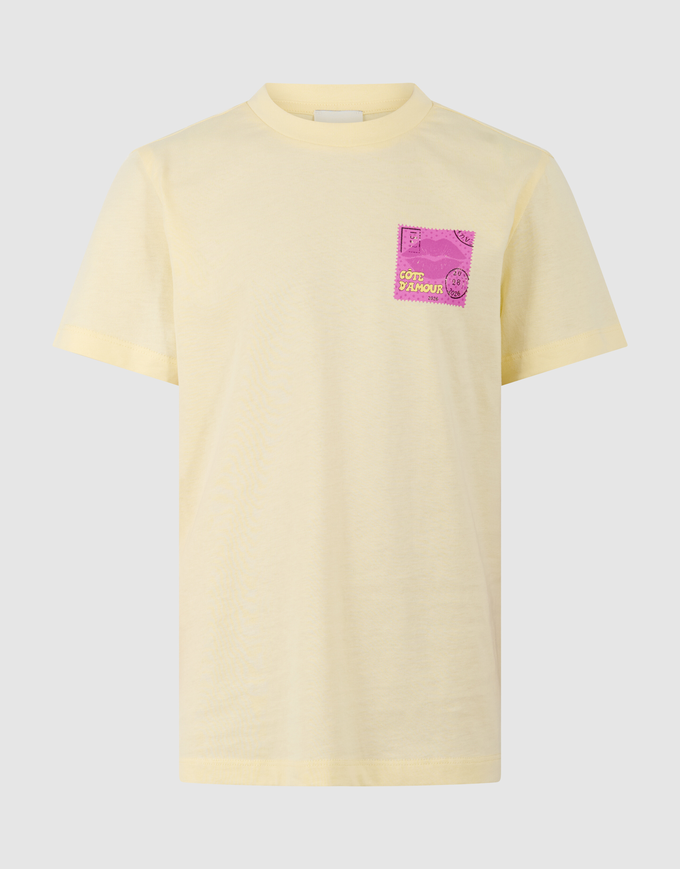 Poststamp Artwork T-shirt Lichtgeel SHOEBY GIRLS