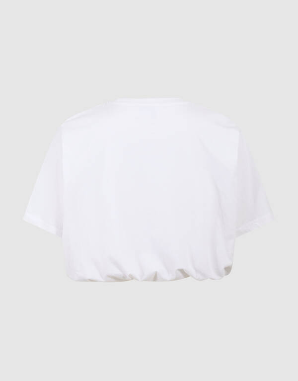 Oversized Balloon T-shirt Wit SHOEBY WOMEN