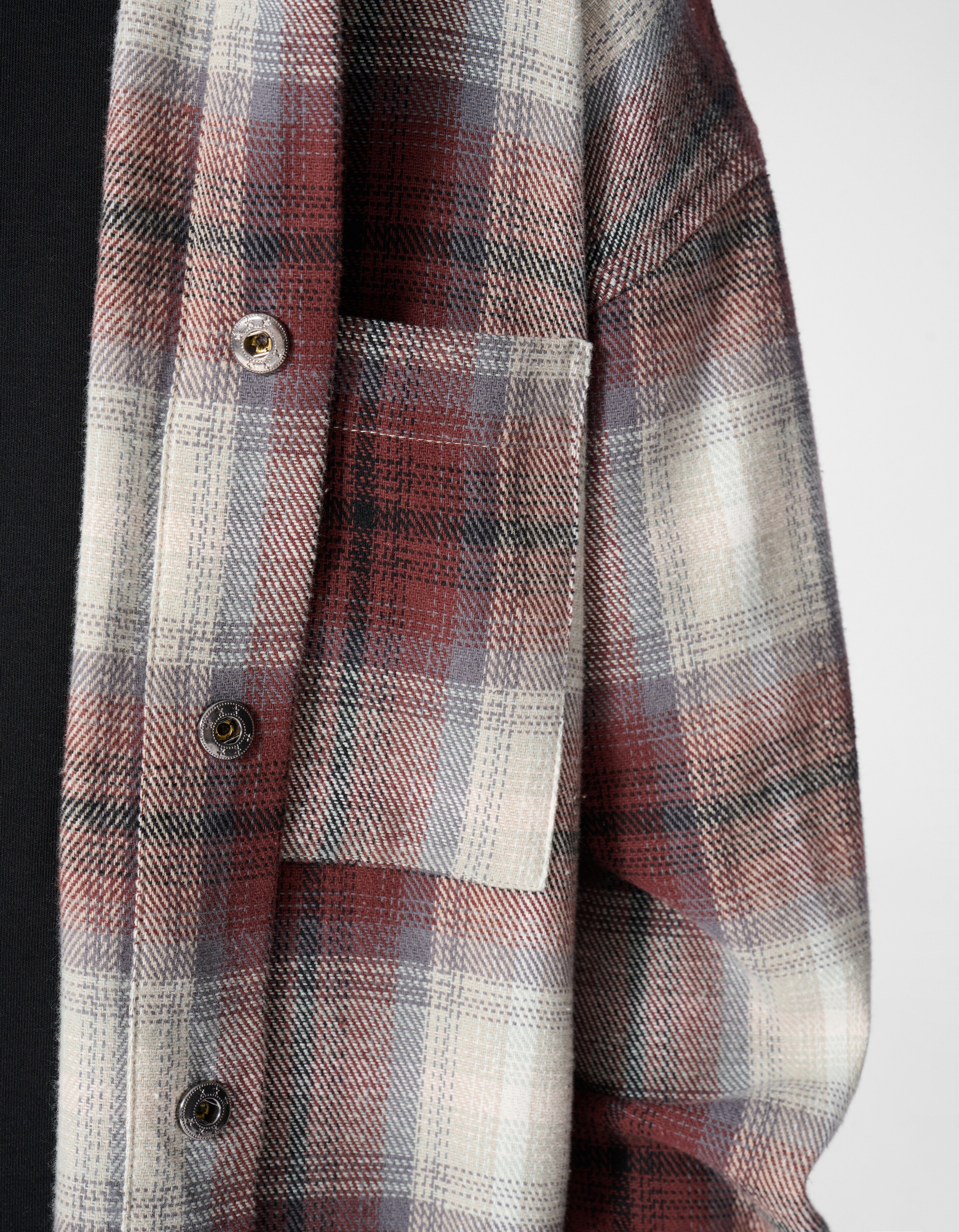 Relaxed Hooded Check Overhemd Bruin SHOEBY BOYS