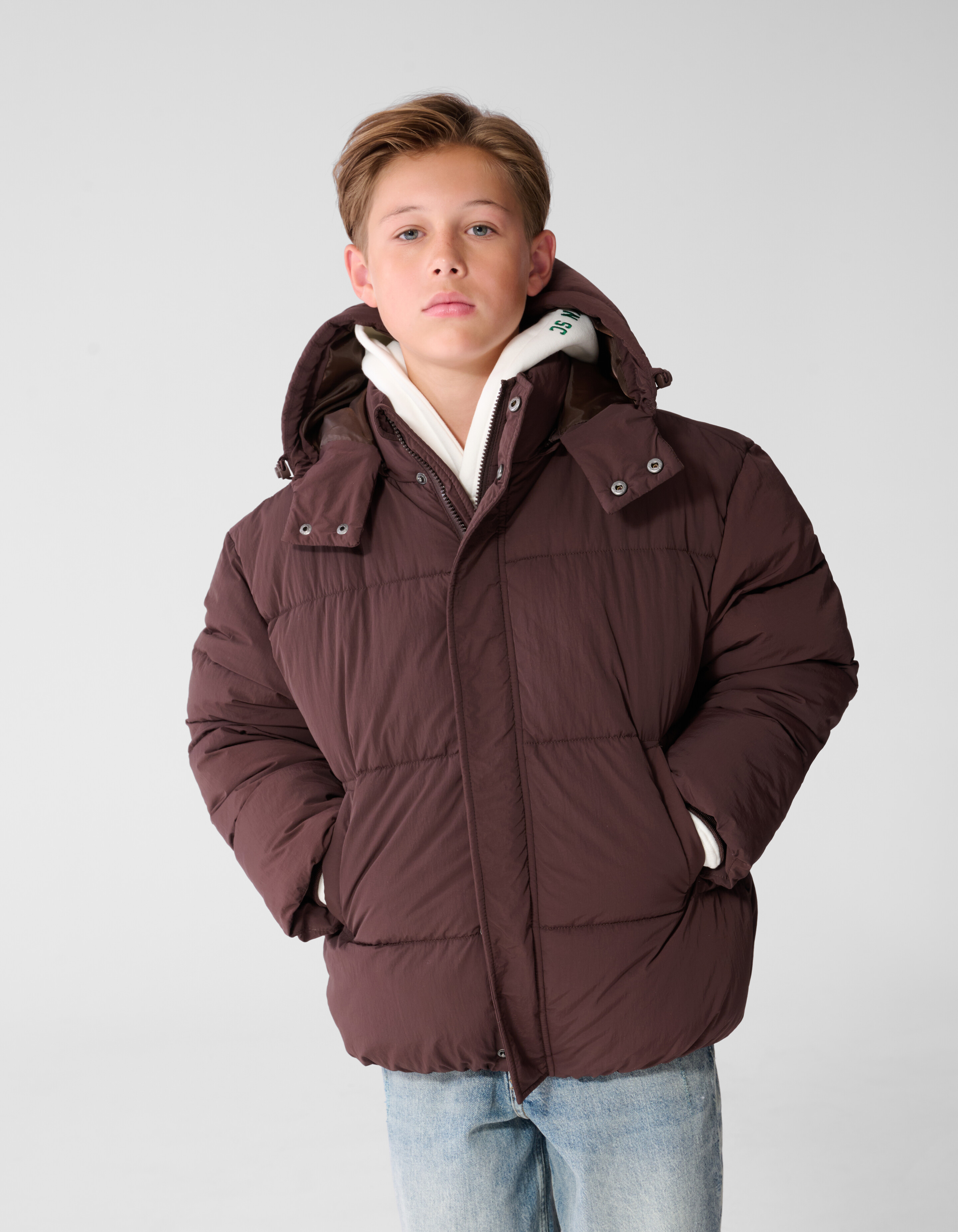 Big Puffer Jas Donkerbruin SHOEBY BOYS