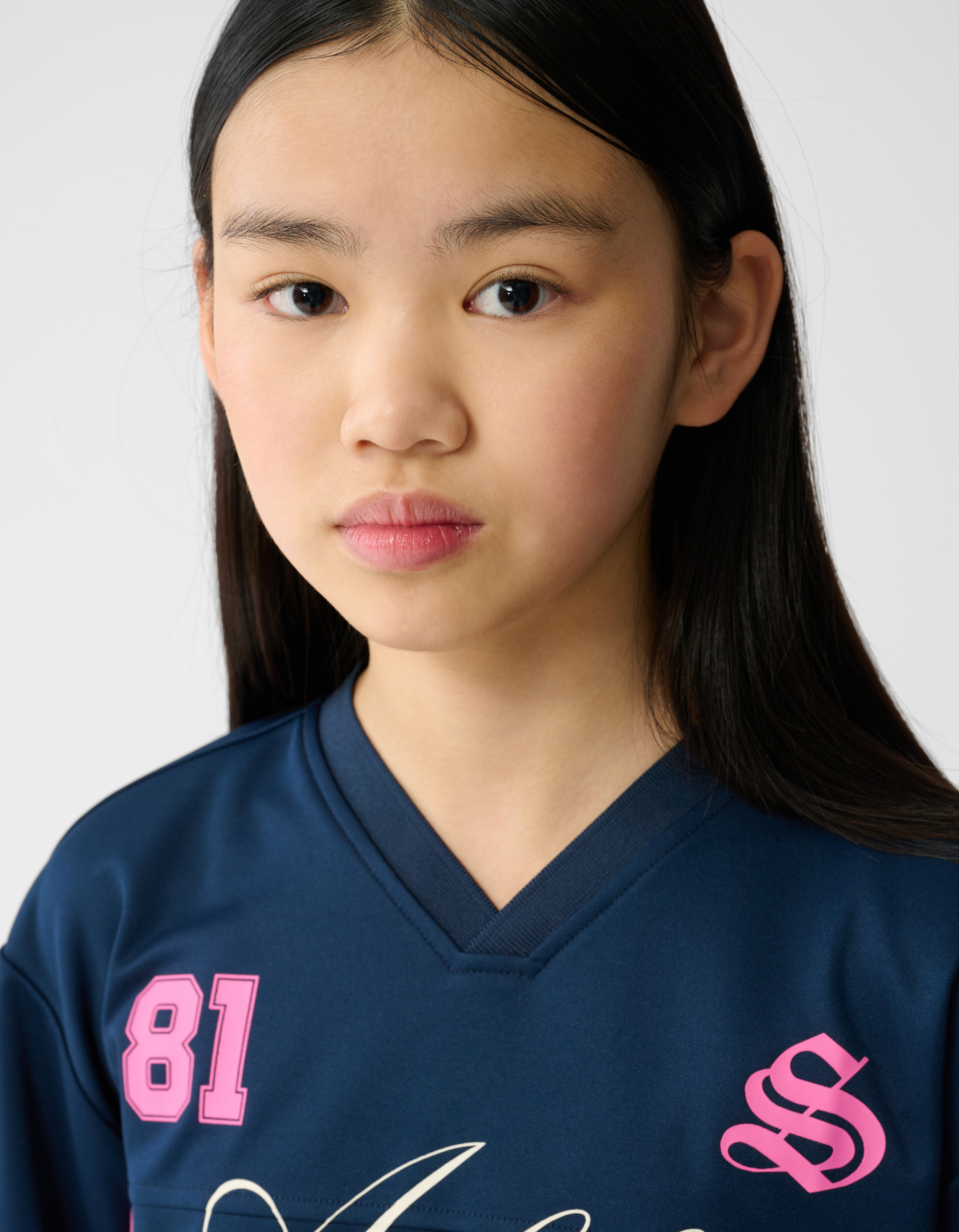Baseball Mix Longleeve Top Donkerblauw SHOEBY GIRLS