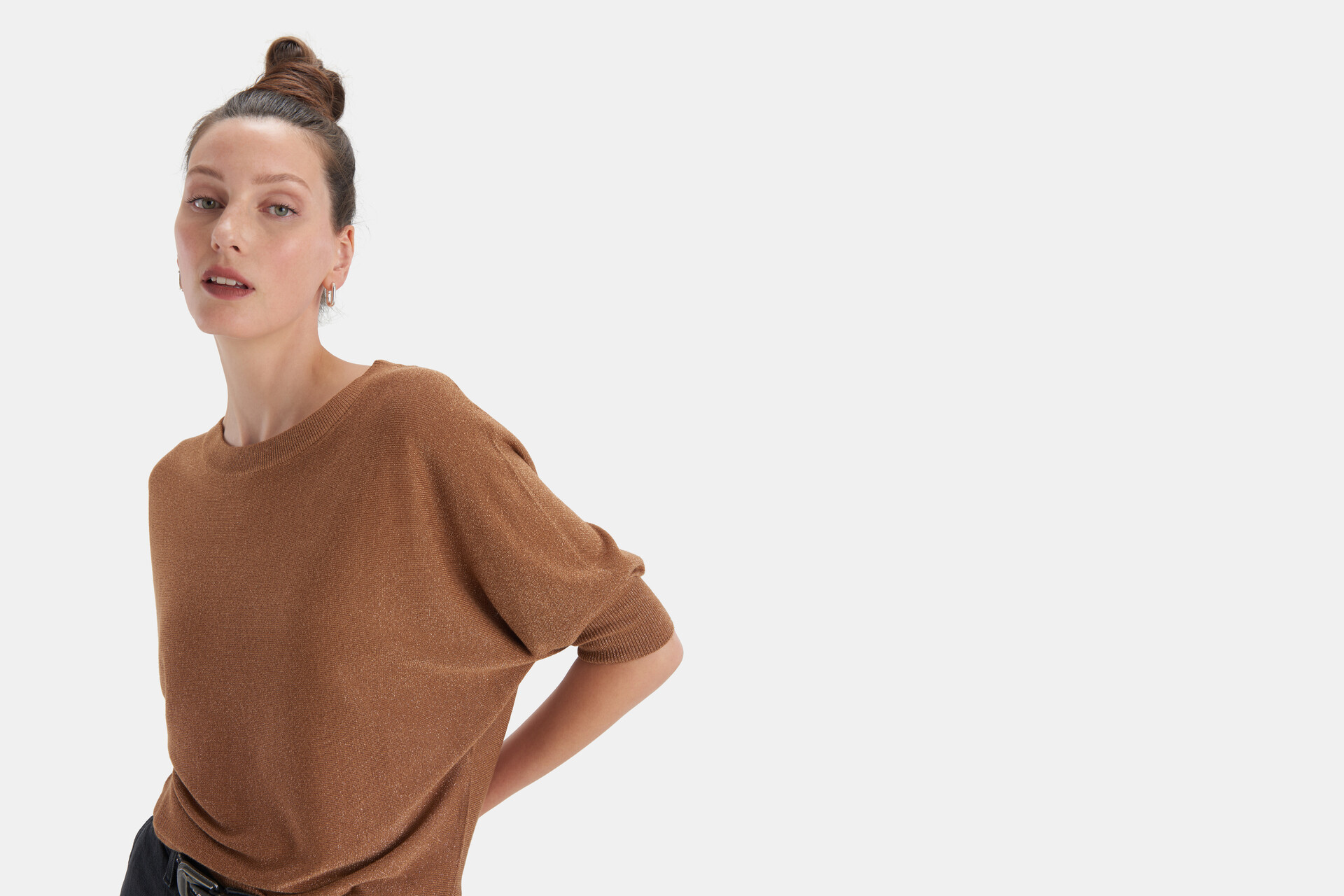 Glitter Batwing Trui Eksept