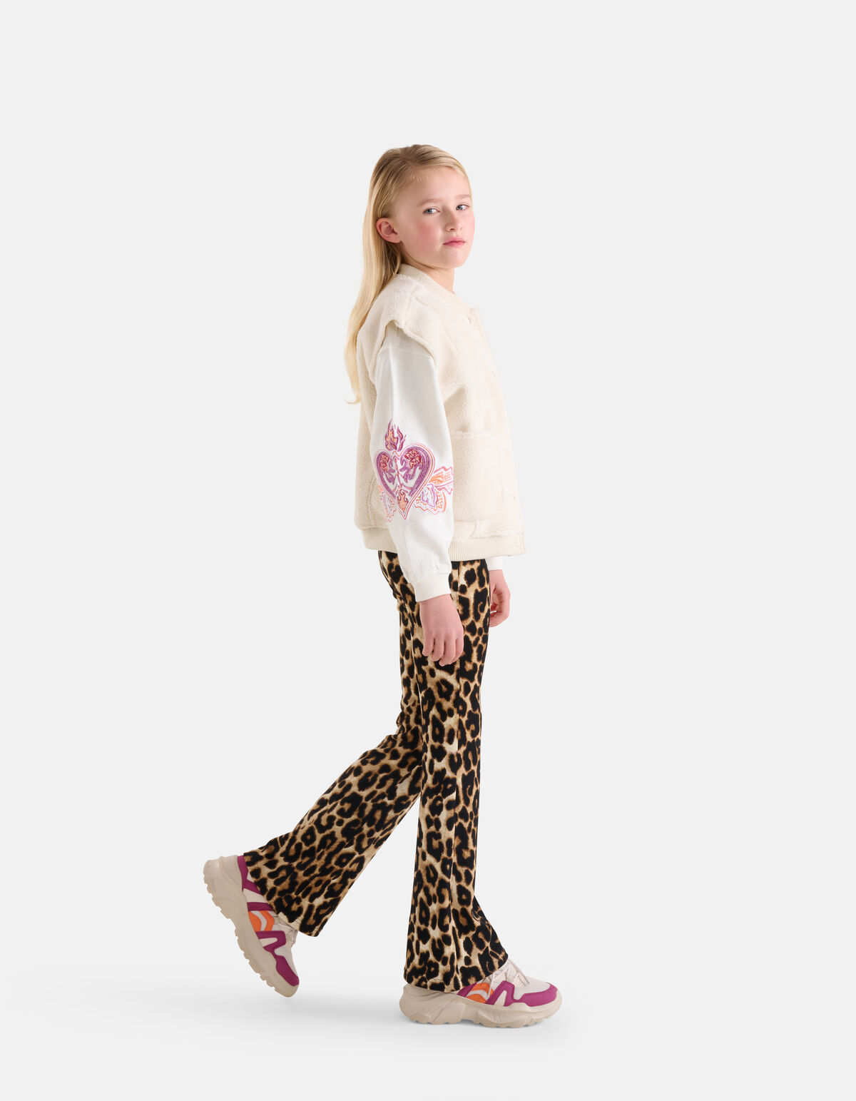 Leopard Rib Legging Bruin SHOEBY GIRLS