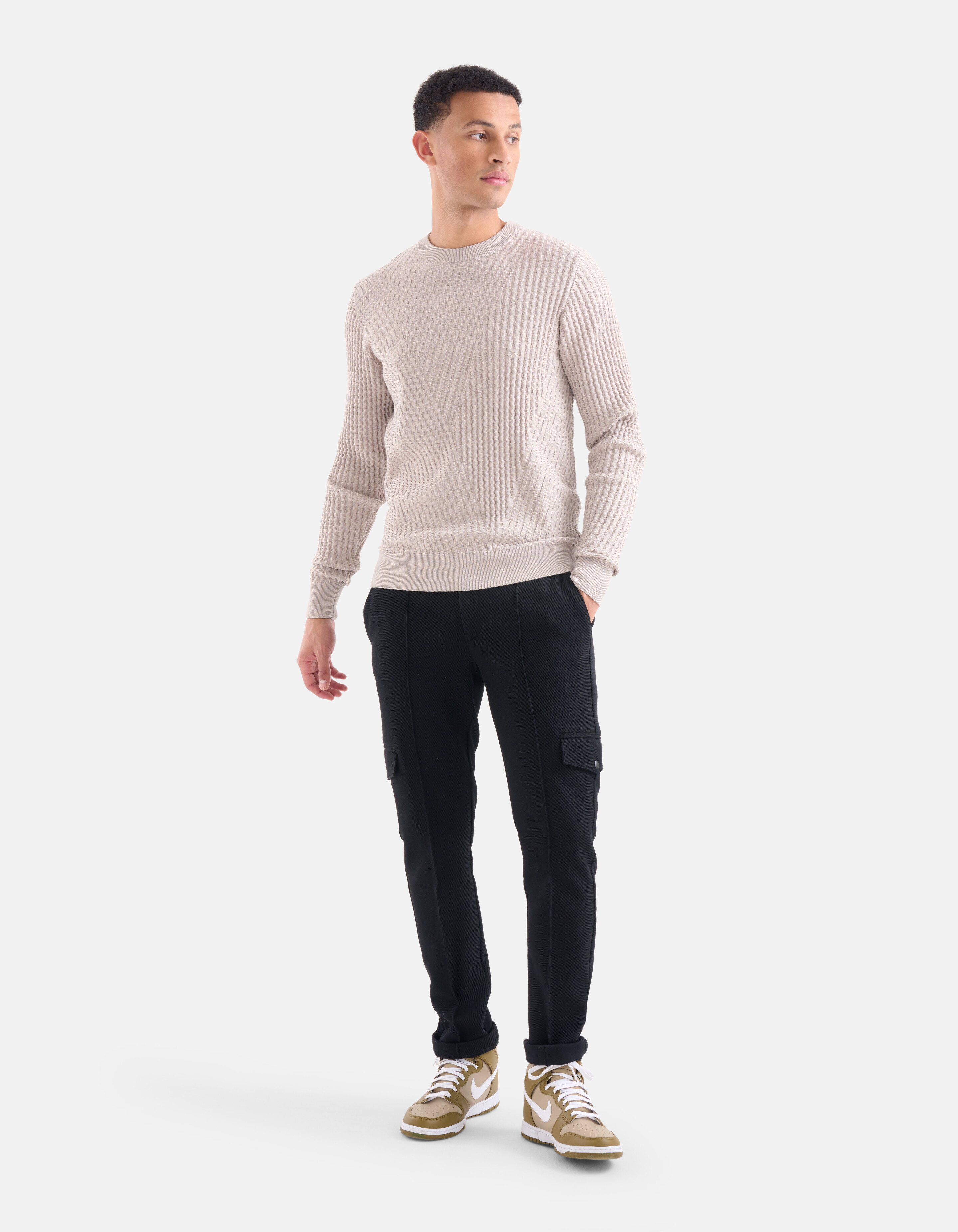 Gestreepte Trui Lichtgrijs SHOEBY MEN