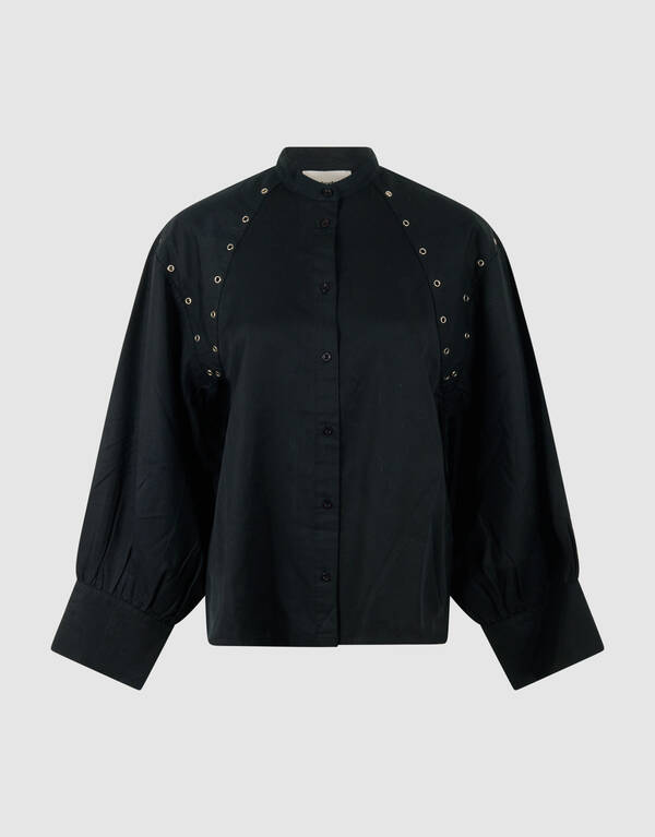 Eyelet Blouse Zwart SHOEBY WOMEN