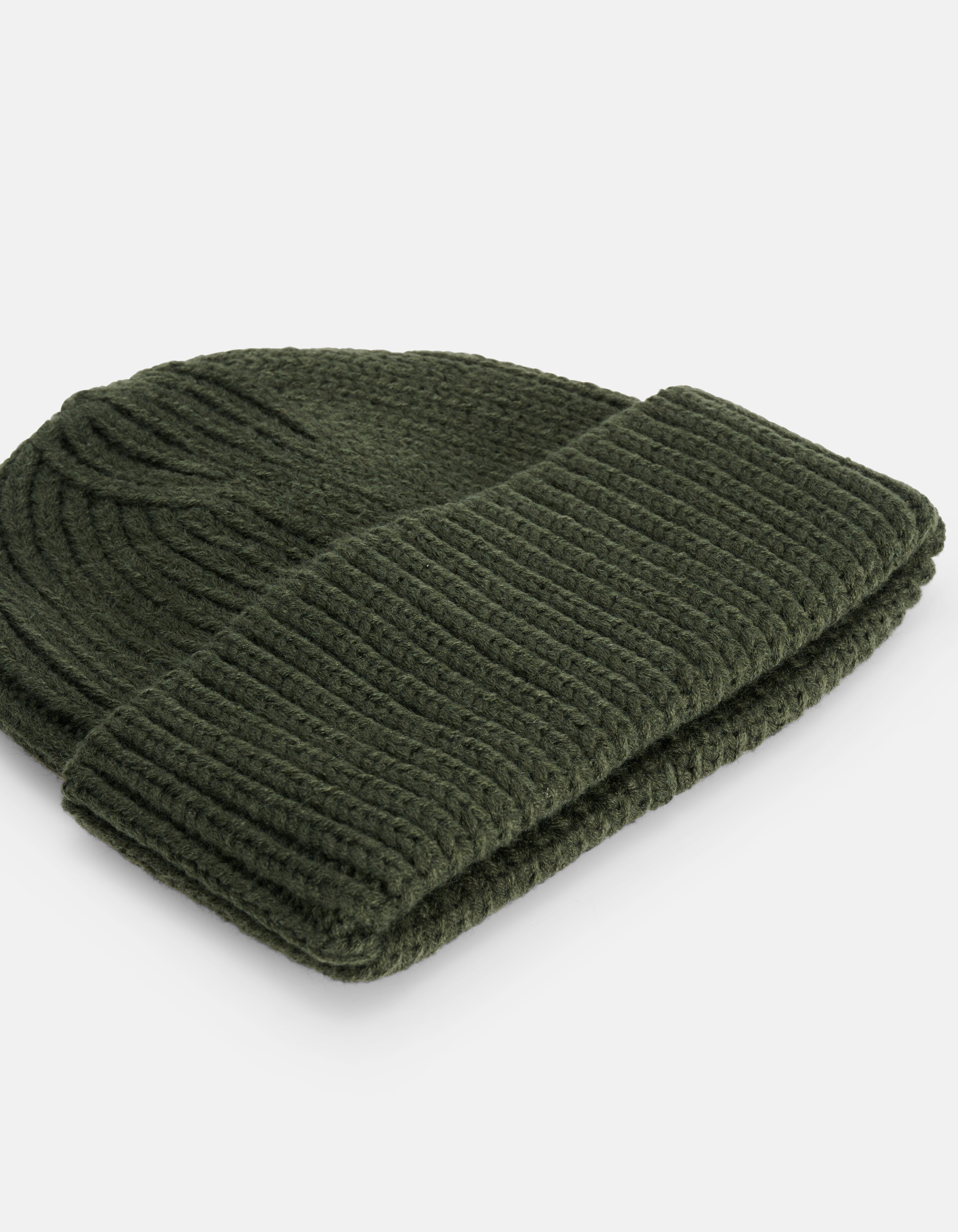 Gebreide Beanie Donkergroen SHOEBY ACCESSOIRES